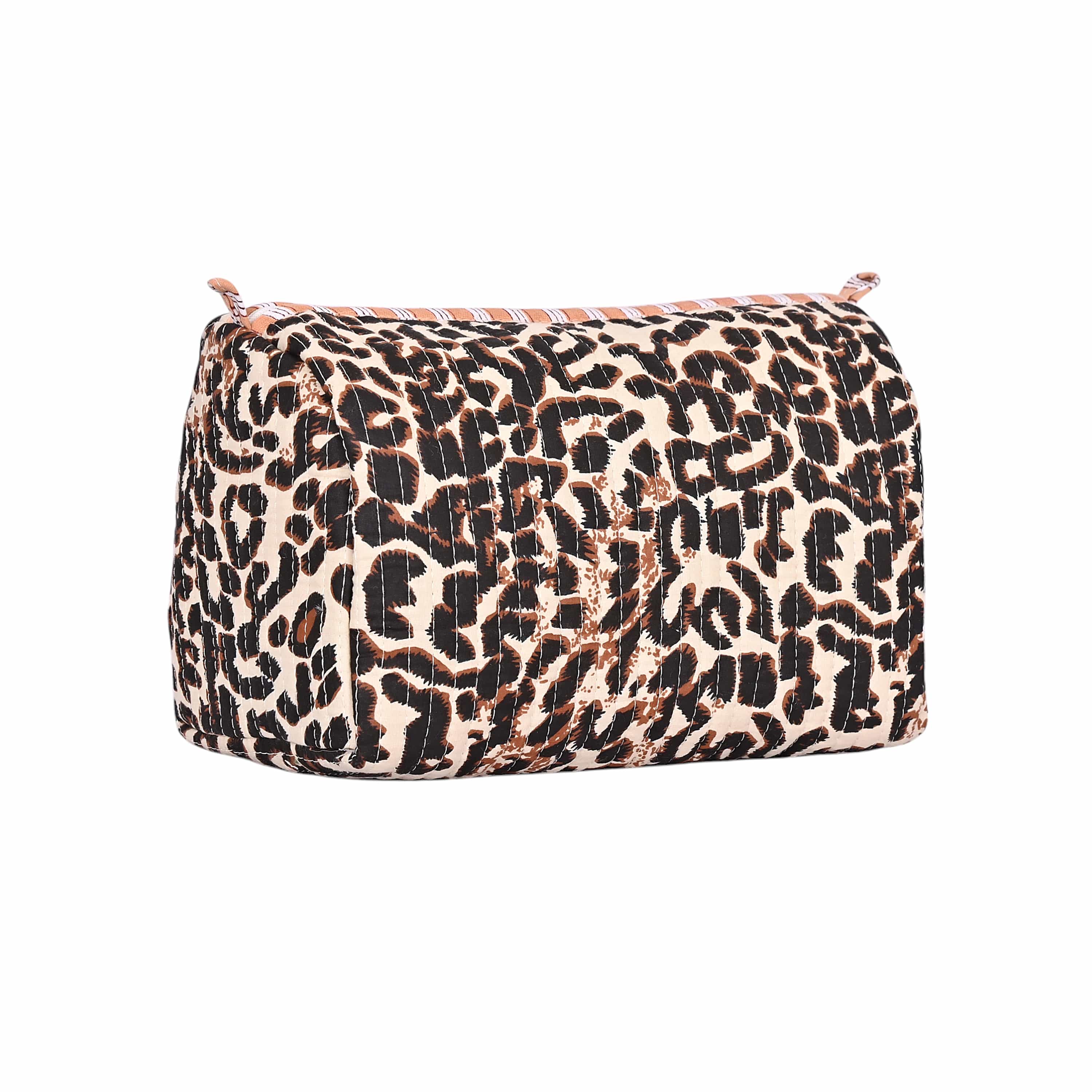 The Leopard Multi Cotton Travel Set — handmade hand block printed cotton travel pouch set, ethically made in Rajasthan, India