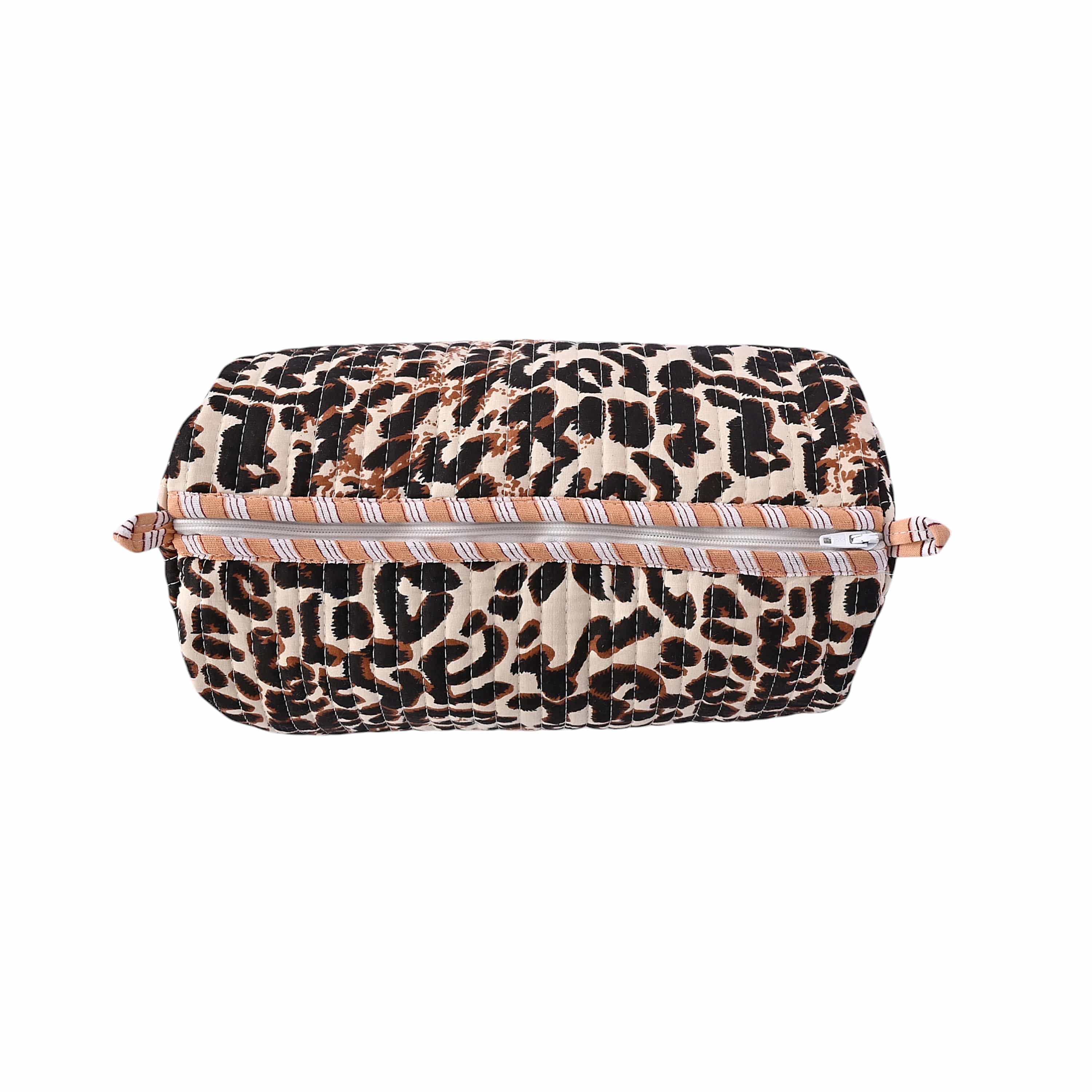 The Leopard Multi Cotton Travel Set — handmade hand block printed cotton travel pouch set, ethically made in Rajasthan, India