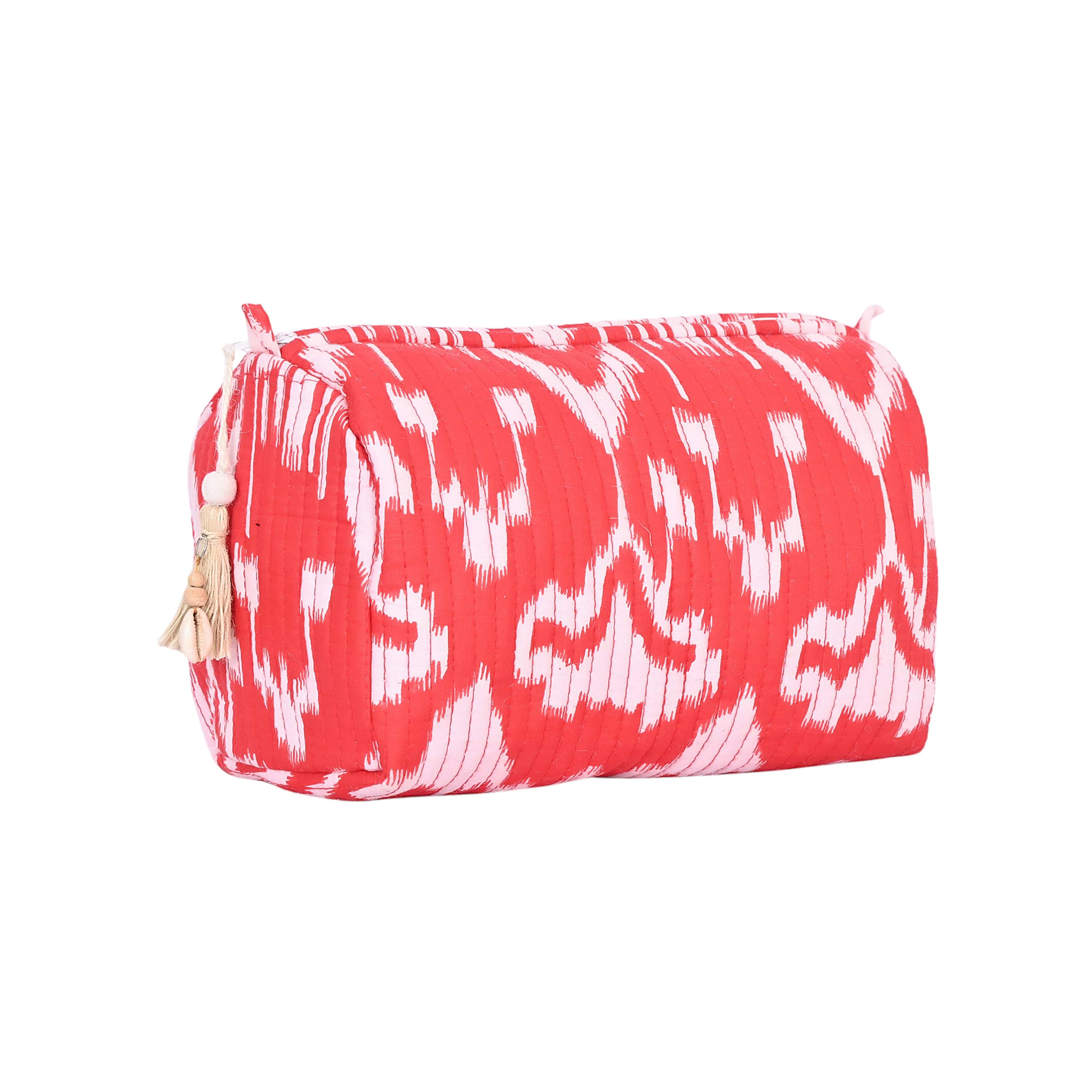 The Ikat Cotton Travel Set — handmade hand block printed cotton travel pouch set, ethically made in Rajasthan, India