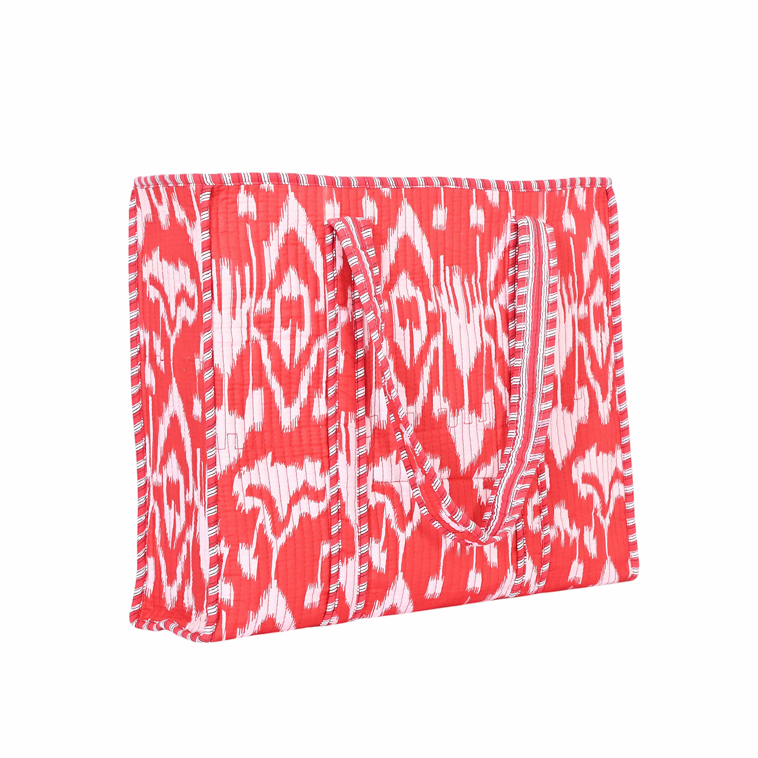The Ikat Tote — handmade hand block printed cotton tote bag, ethically made in Rajasthan, India