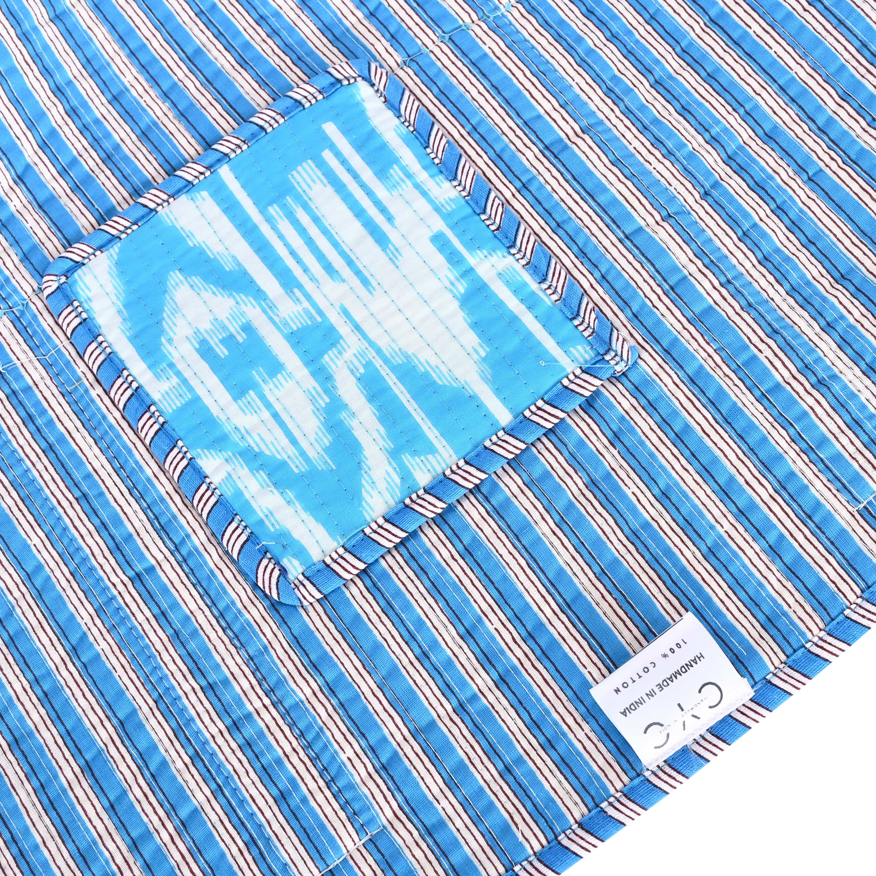 The Ikat Tote — handmade hand block printed cotton tote bag, ethically made in Rajasthan, India
