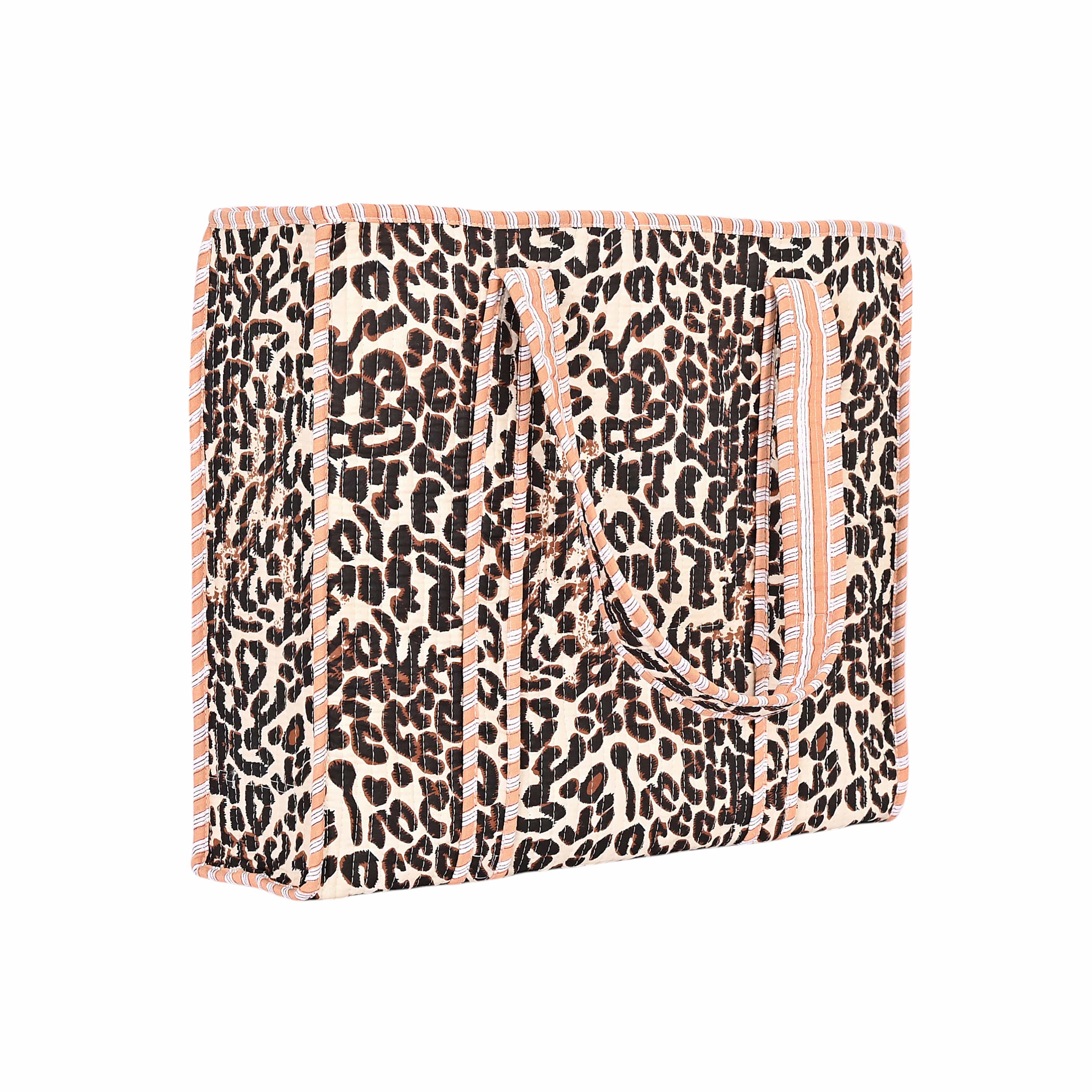 The Leopard Multi Print Tote — handmade hand block printed cotton tote bag, ethically made in Rajasthan, India