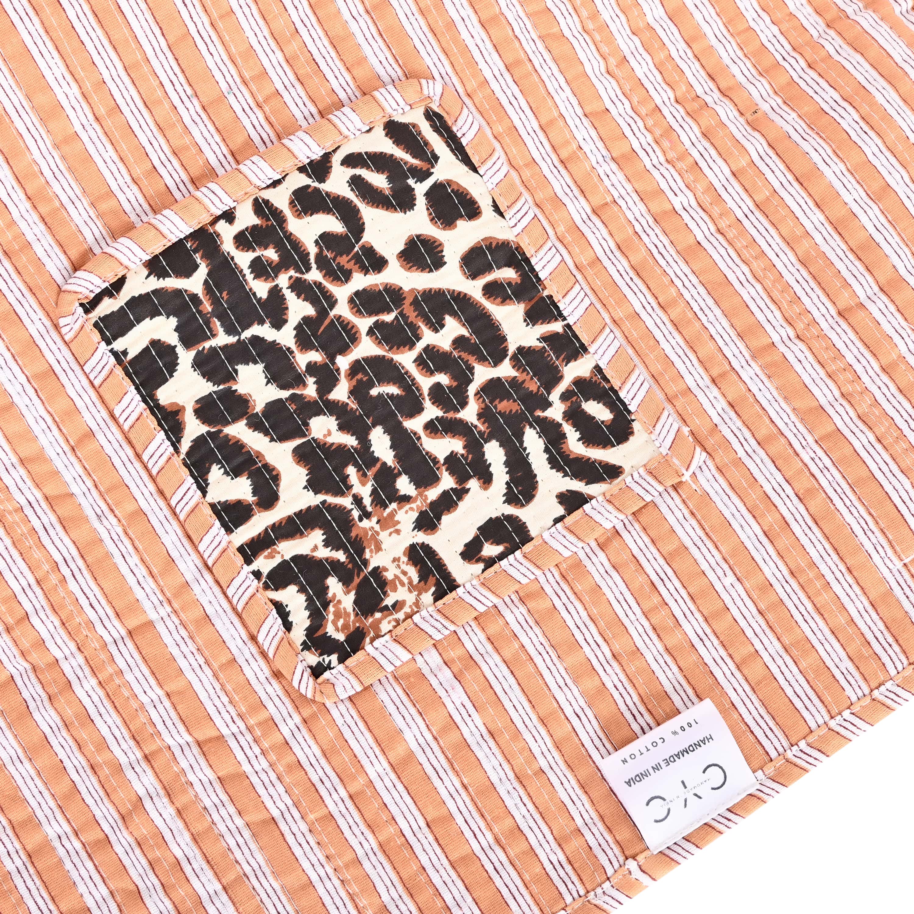 The Leopard Multi Print Tote — handmade hand block printed cotton tote bag, ethically made in Rajasthan, India