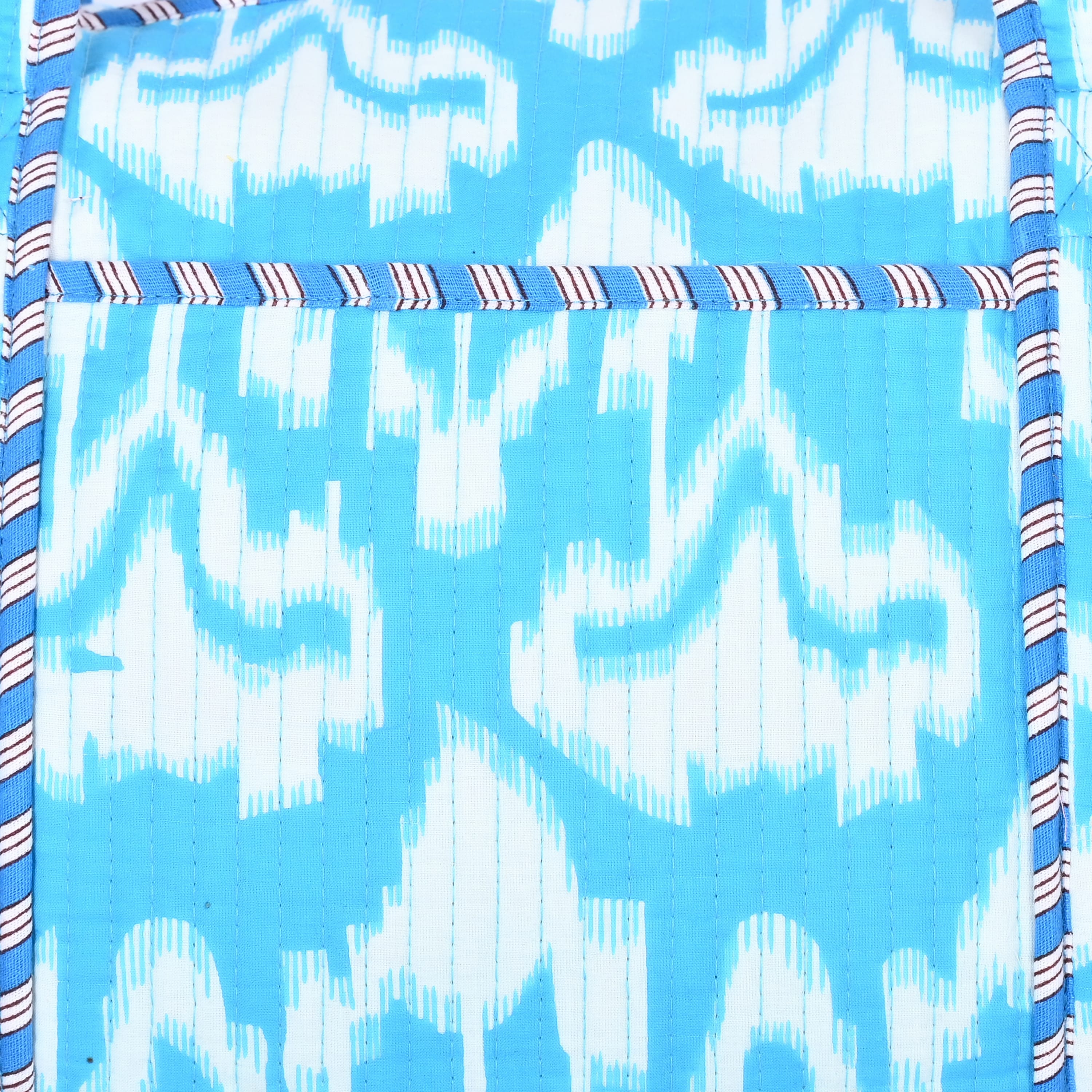 The Ikat Cotton Weekender — handmade hand block printed cotton weekender bag, ethically made in Rajasthan, India