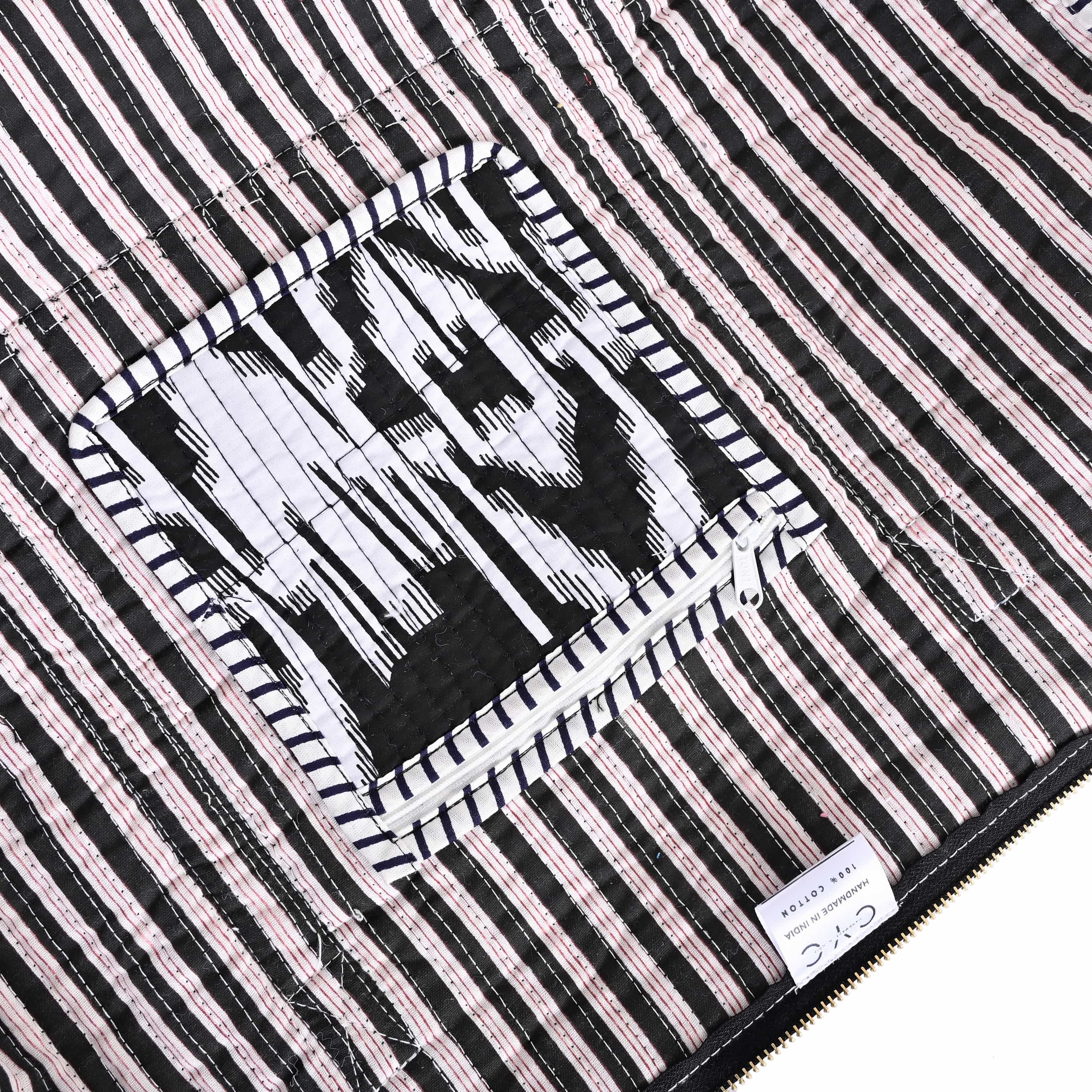 The Ikat Cotton Weekender — handmade hand block printed cotton weekender bag, ethically made in Rajasthan, India