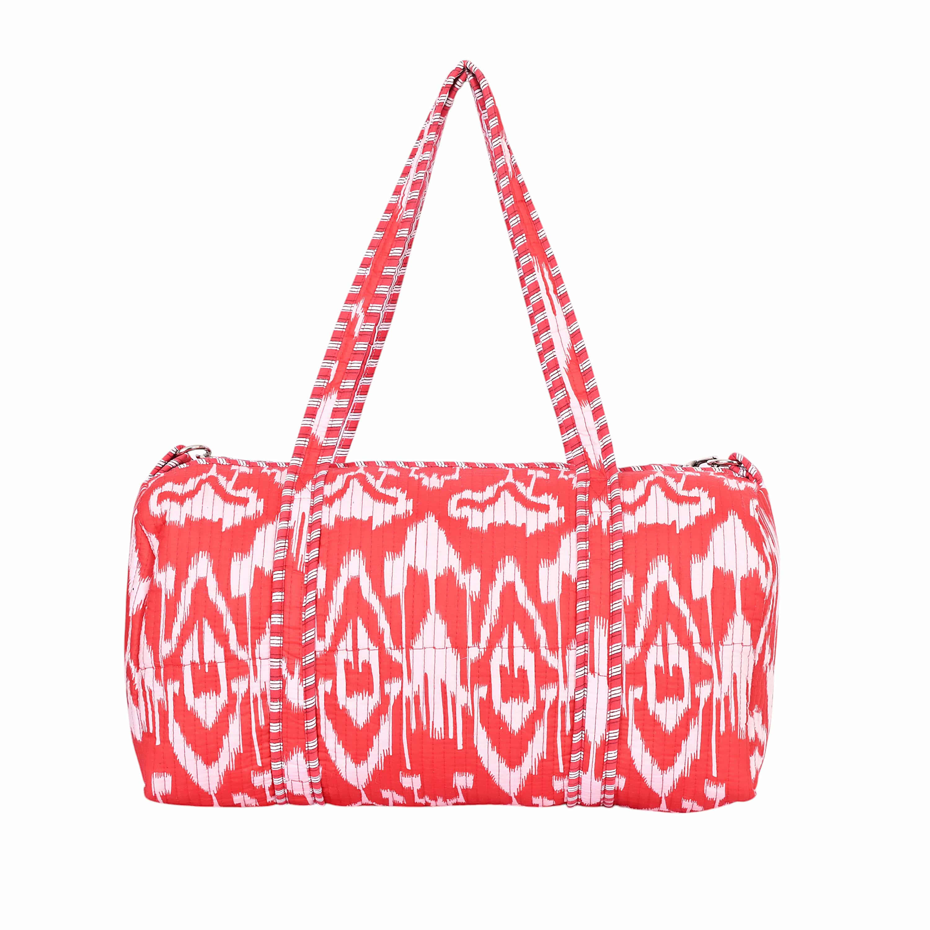 The Ikat Cotton Weekender — handmade hand block printed cotton weekender bag, ethically made in Rajasthan, India