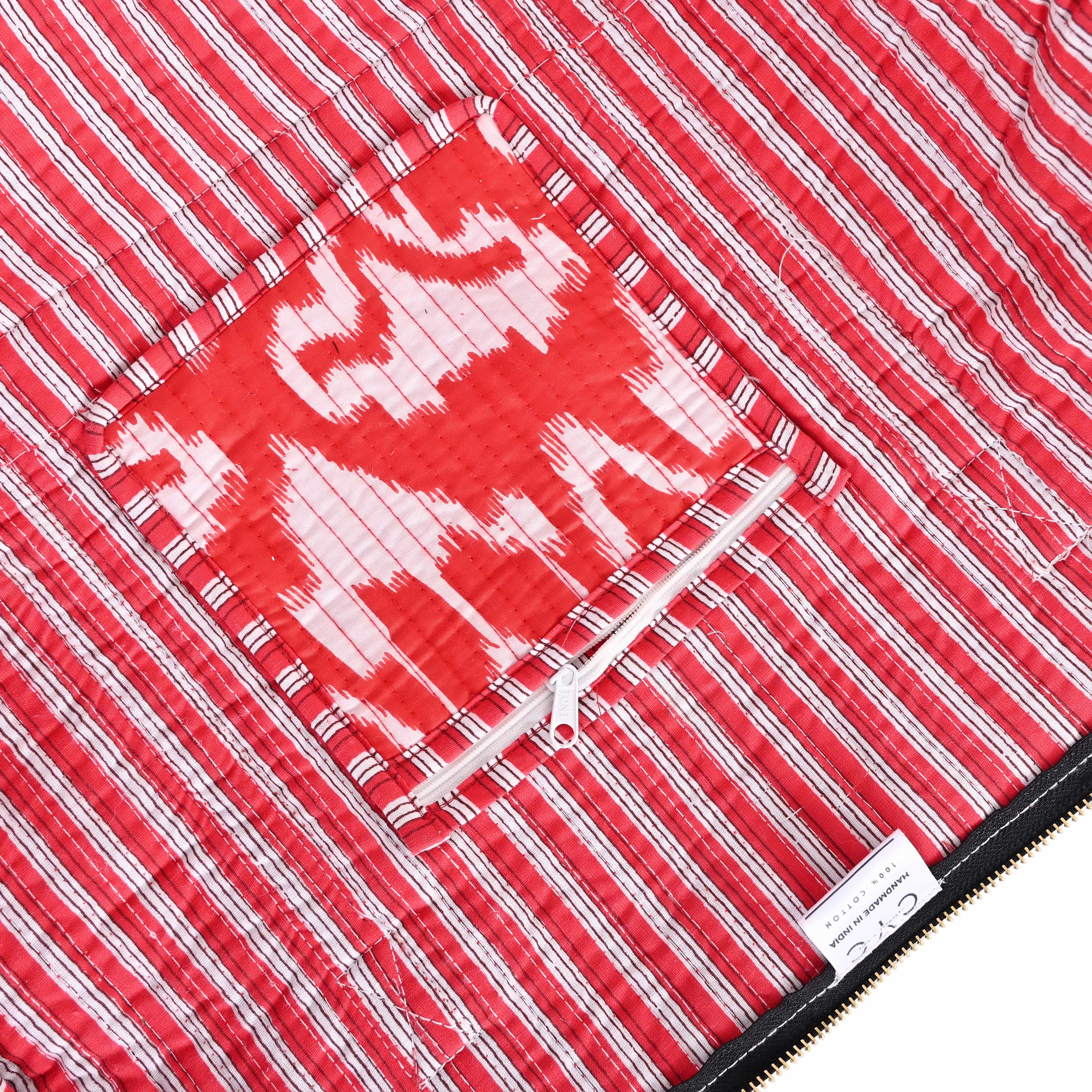 The Ikat Cotton Weekender — handmade hand block printed cotton weekender bag, ethically made in Rajasthan, India