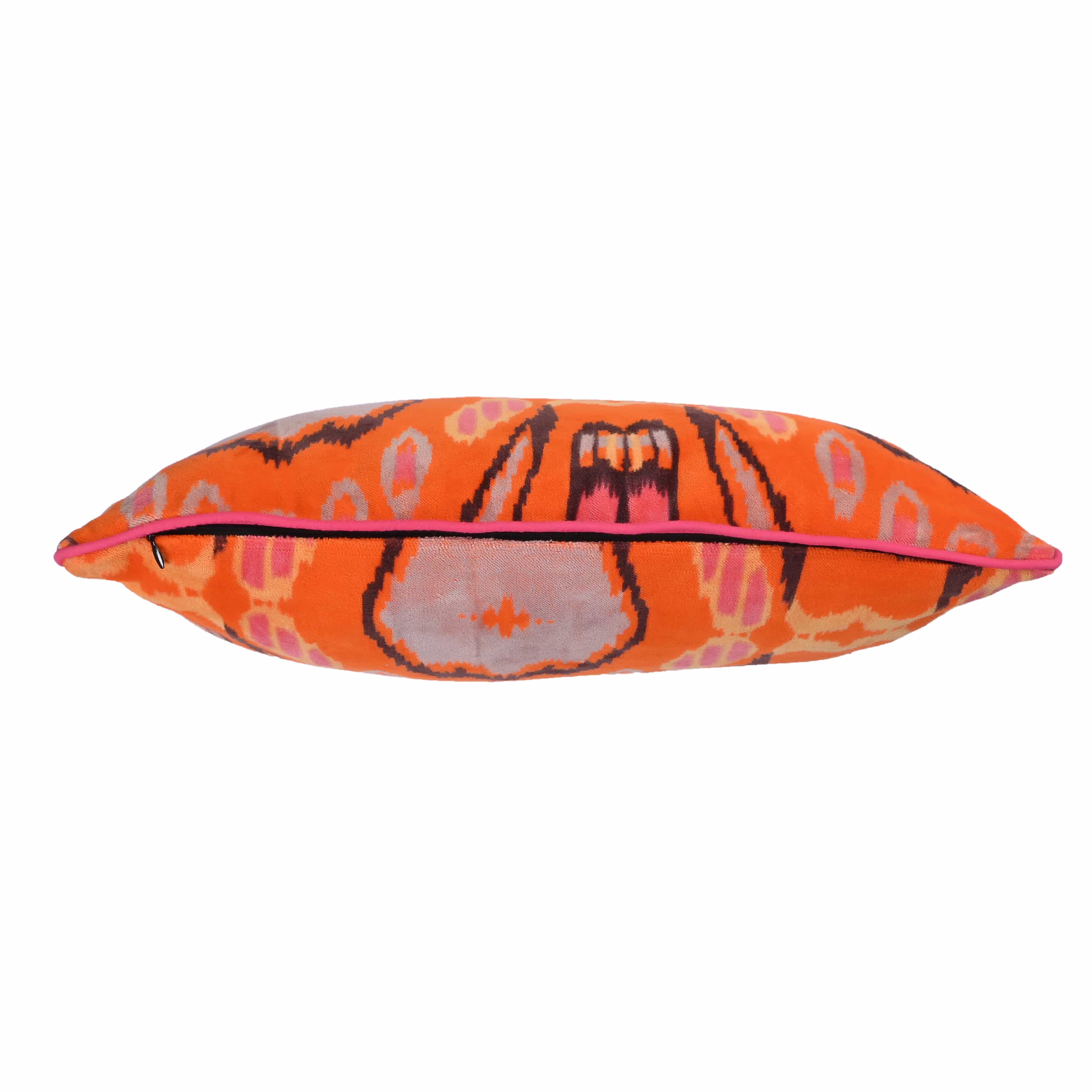 Velvet Ikat Cushion — handmade quilted velvet cushion cover, ethically made in Rajasthan, India