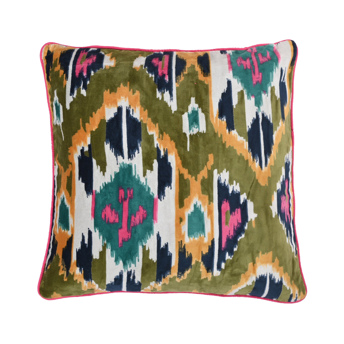 Velvet Ikat Cushion