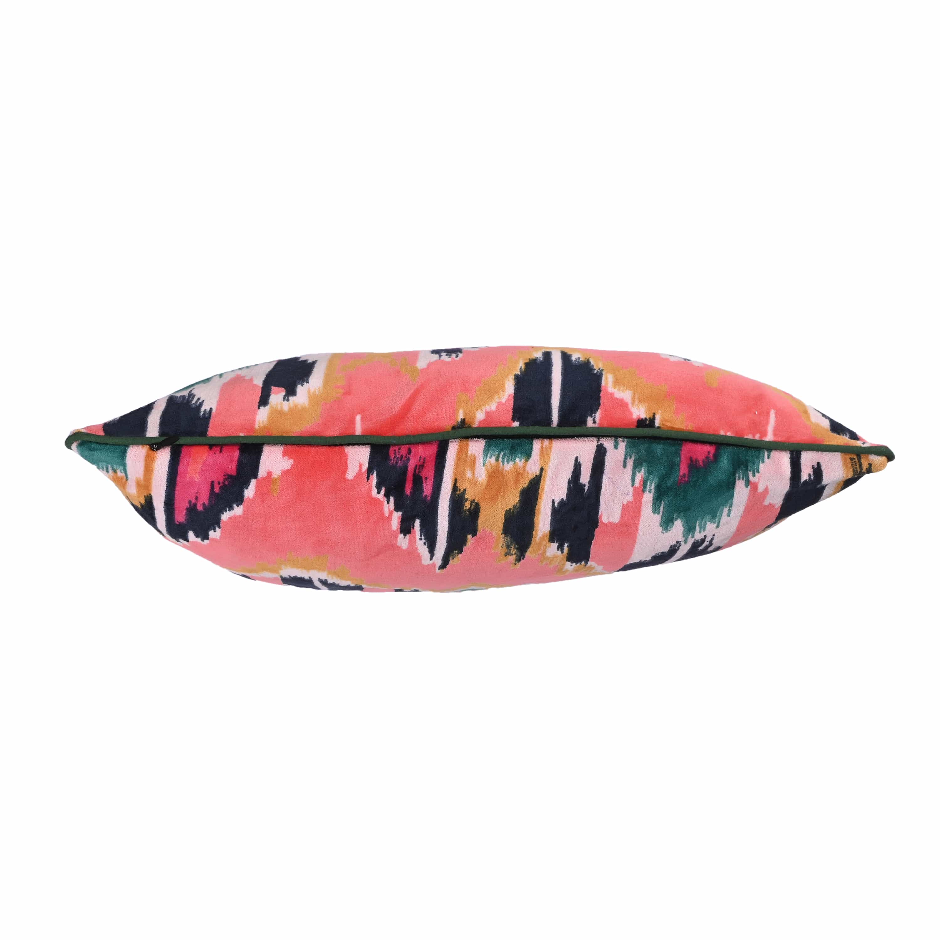 Velvet Ikat Cushion — handmade quilted velvet cushion cover, ethically made in Rajasthan, India
