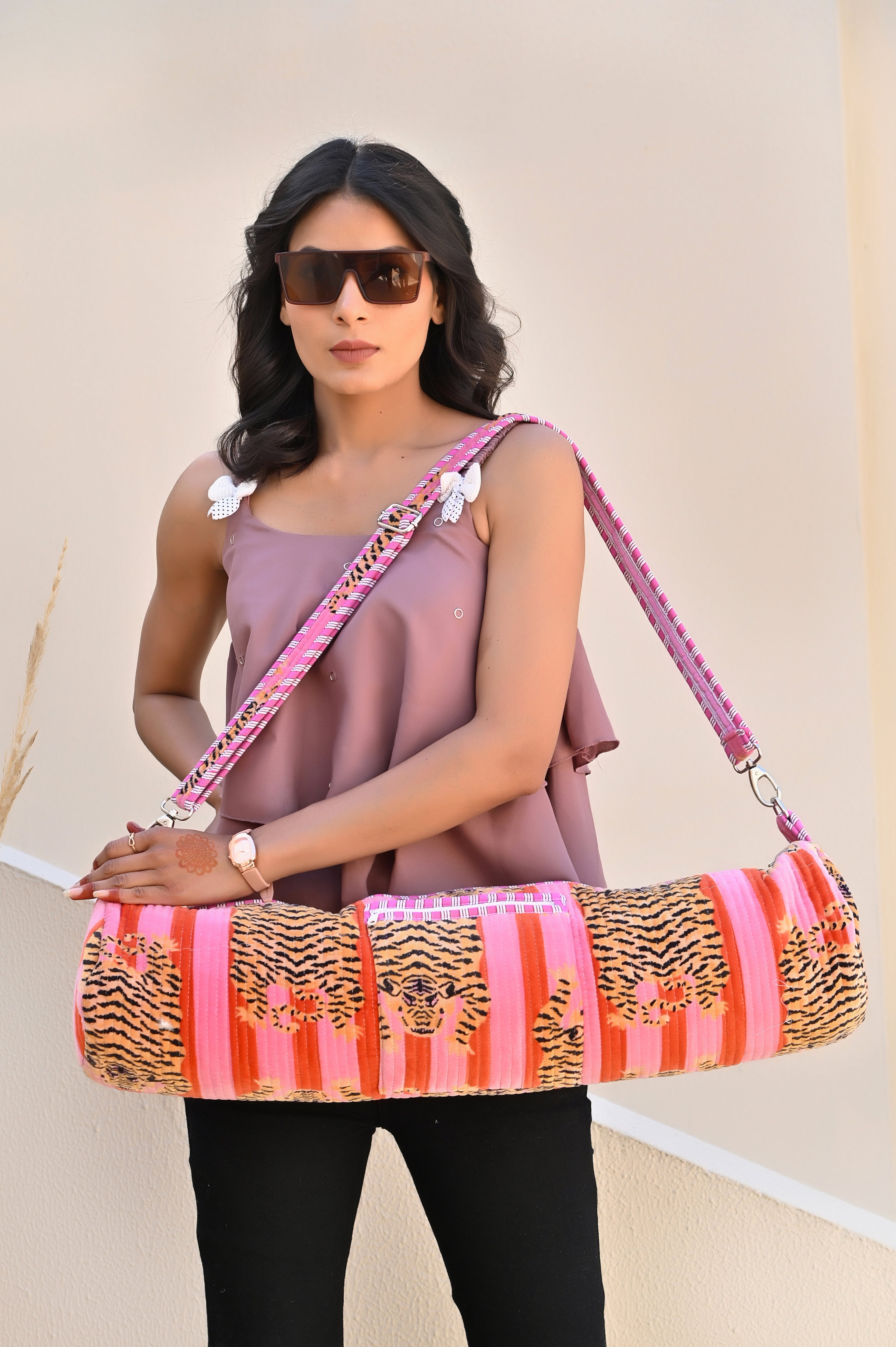 The Tibetan Tiger Velvet Yoga Bag