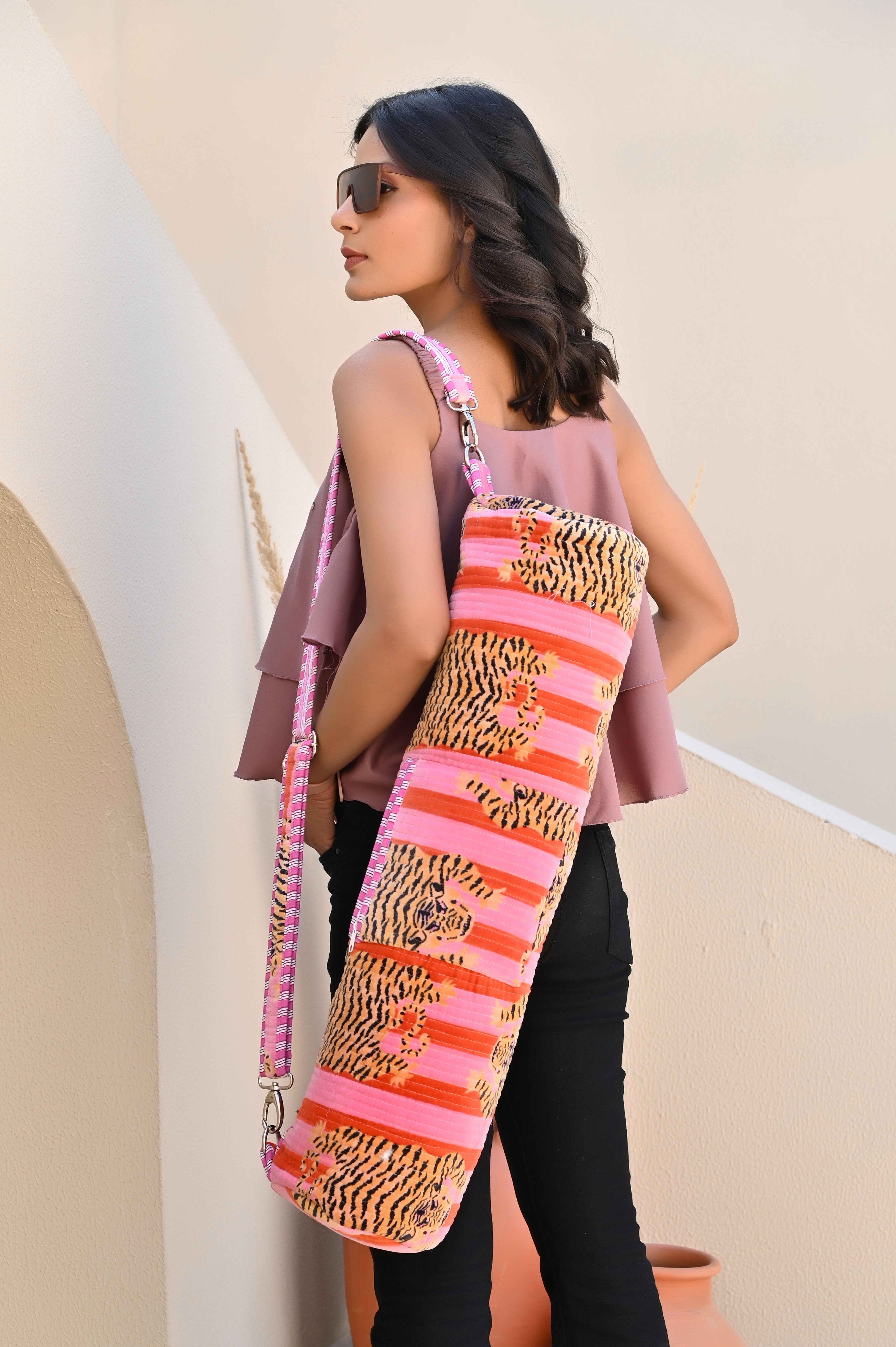 The Tibetan Tiger Velvet Yoga Bag