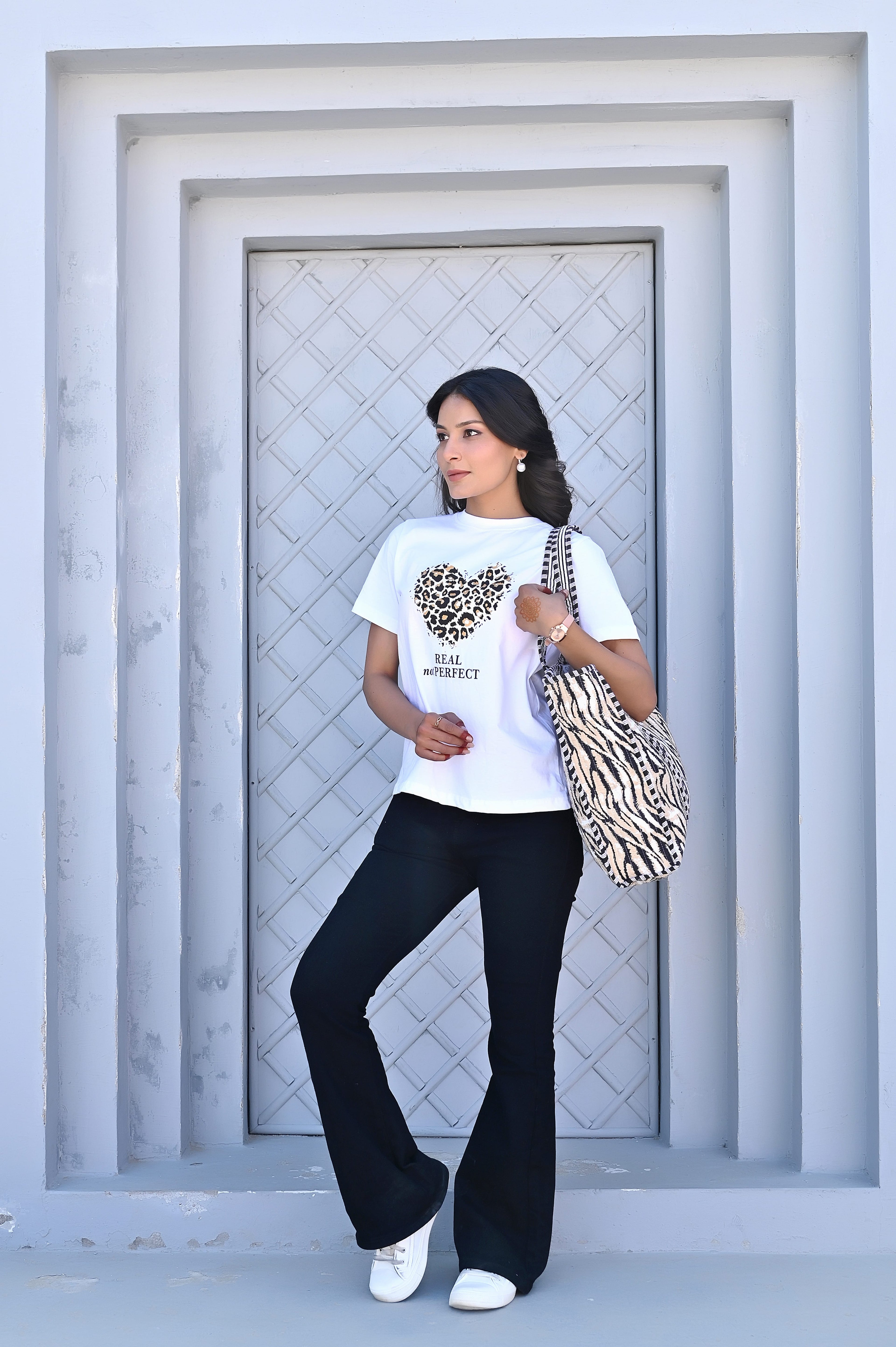 The Tiger Stripe Tote — handmade hand block printed cotton tote bag, ethically made in Rajasthan, India