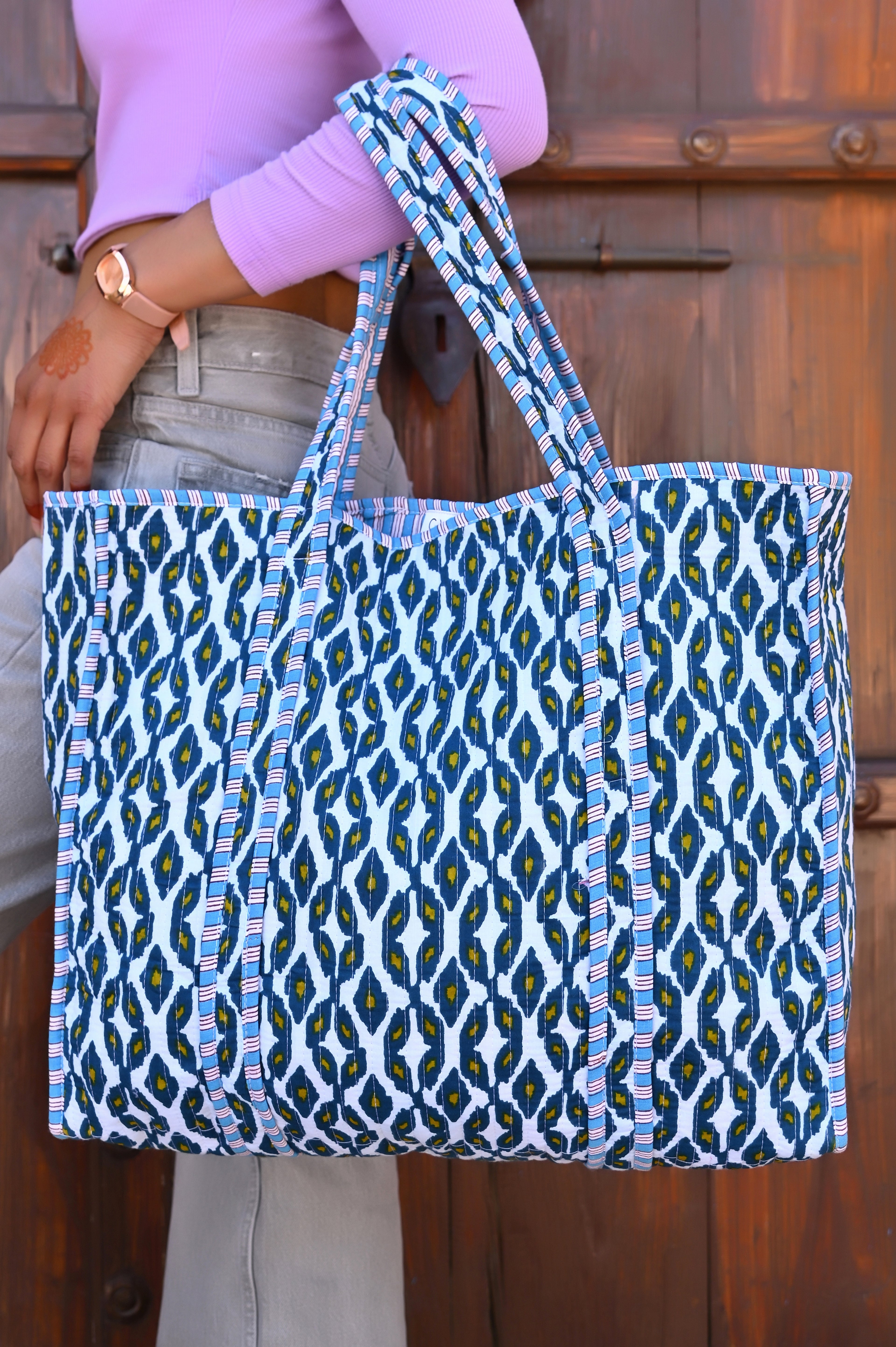 The Nocturne Ikat Tote
