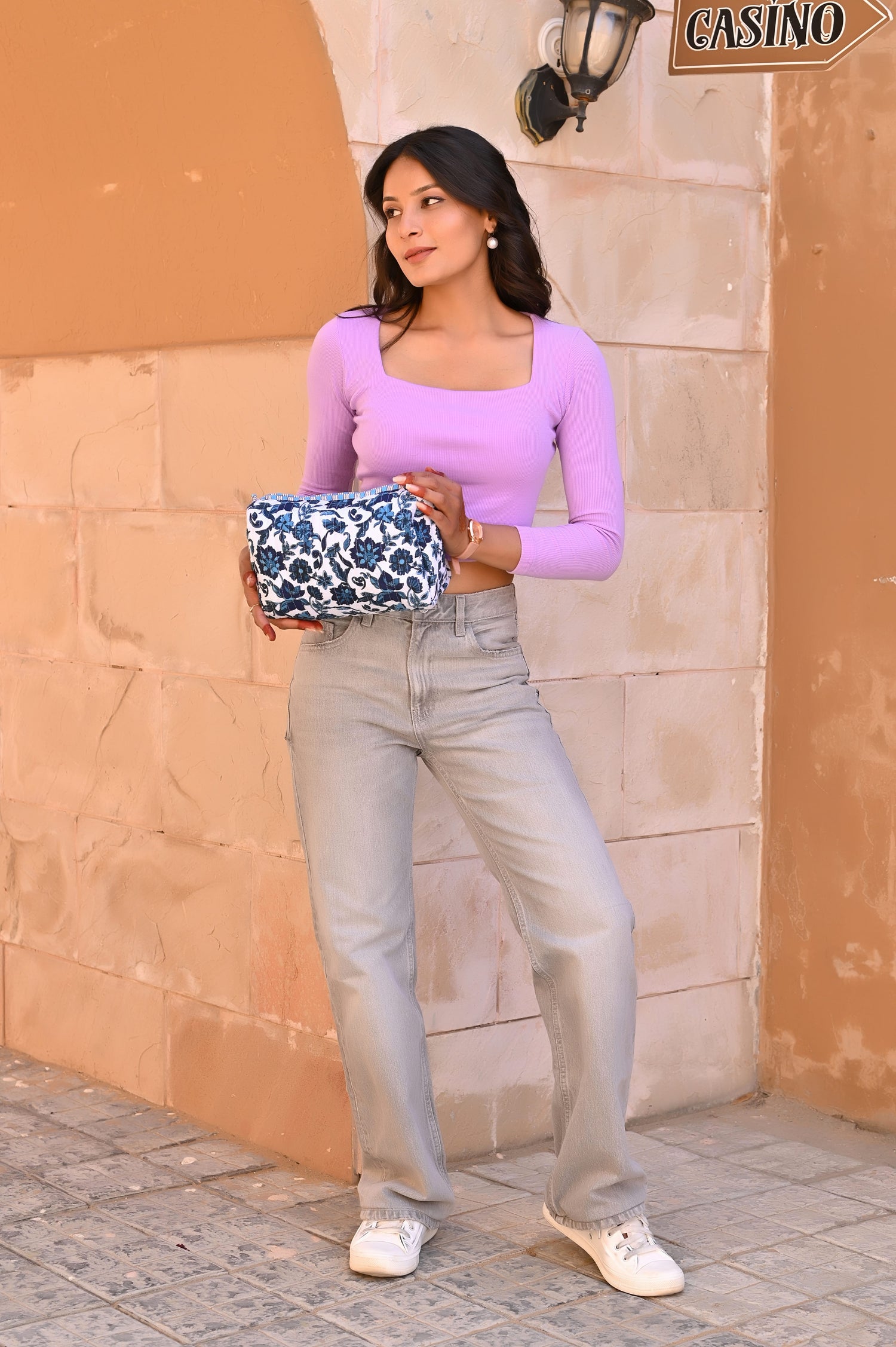 The Floral Paisley Travel Set — handmade hand block printed cotton travel pouch set, ethically made in Rajasthan, India