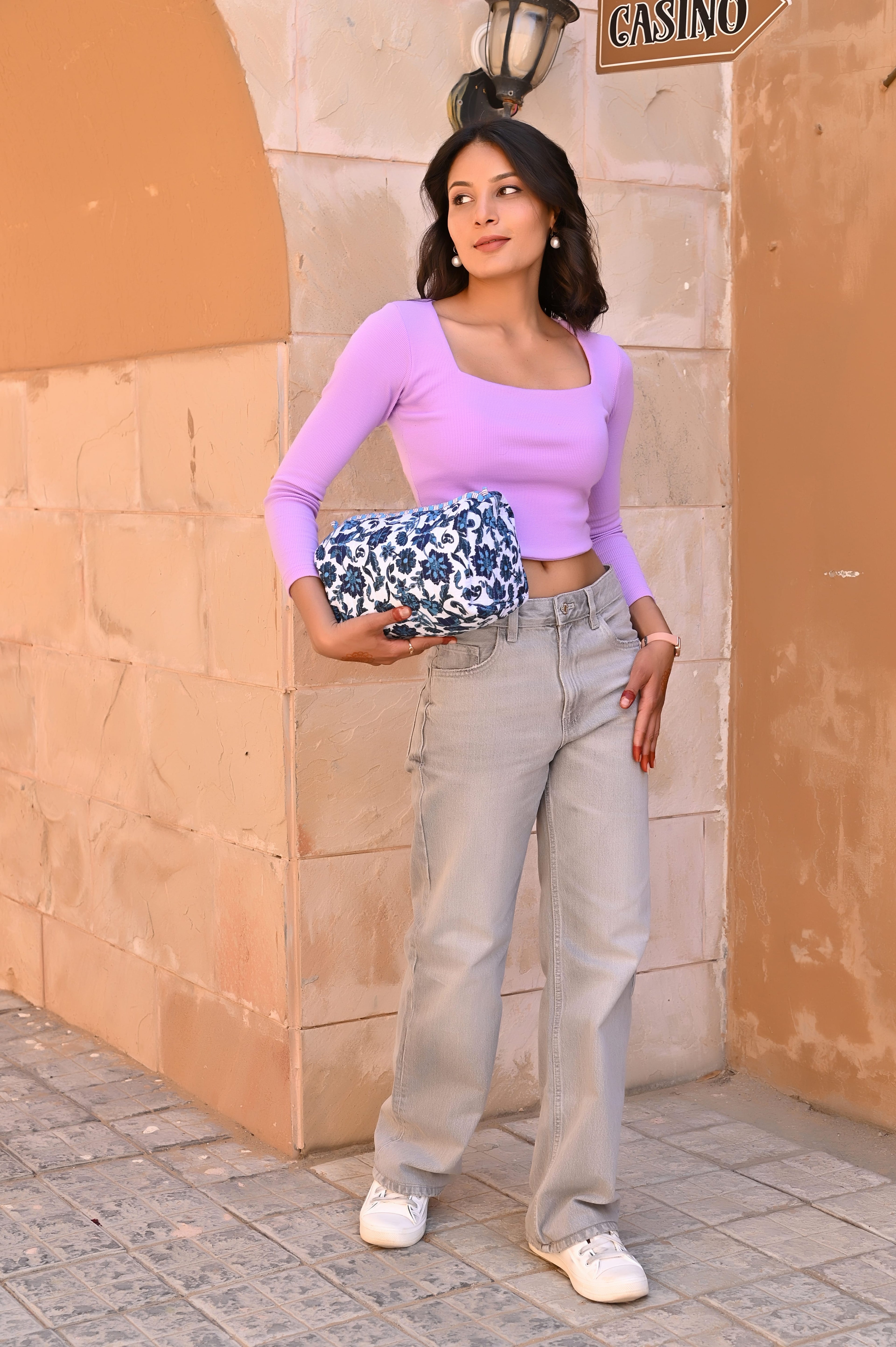The Floral Paisley Travel Set — handmade hand block printed cotton travel pouch set, ethically made in Rajasthan, India