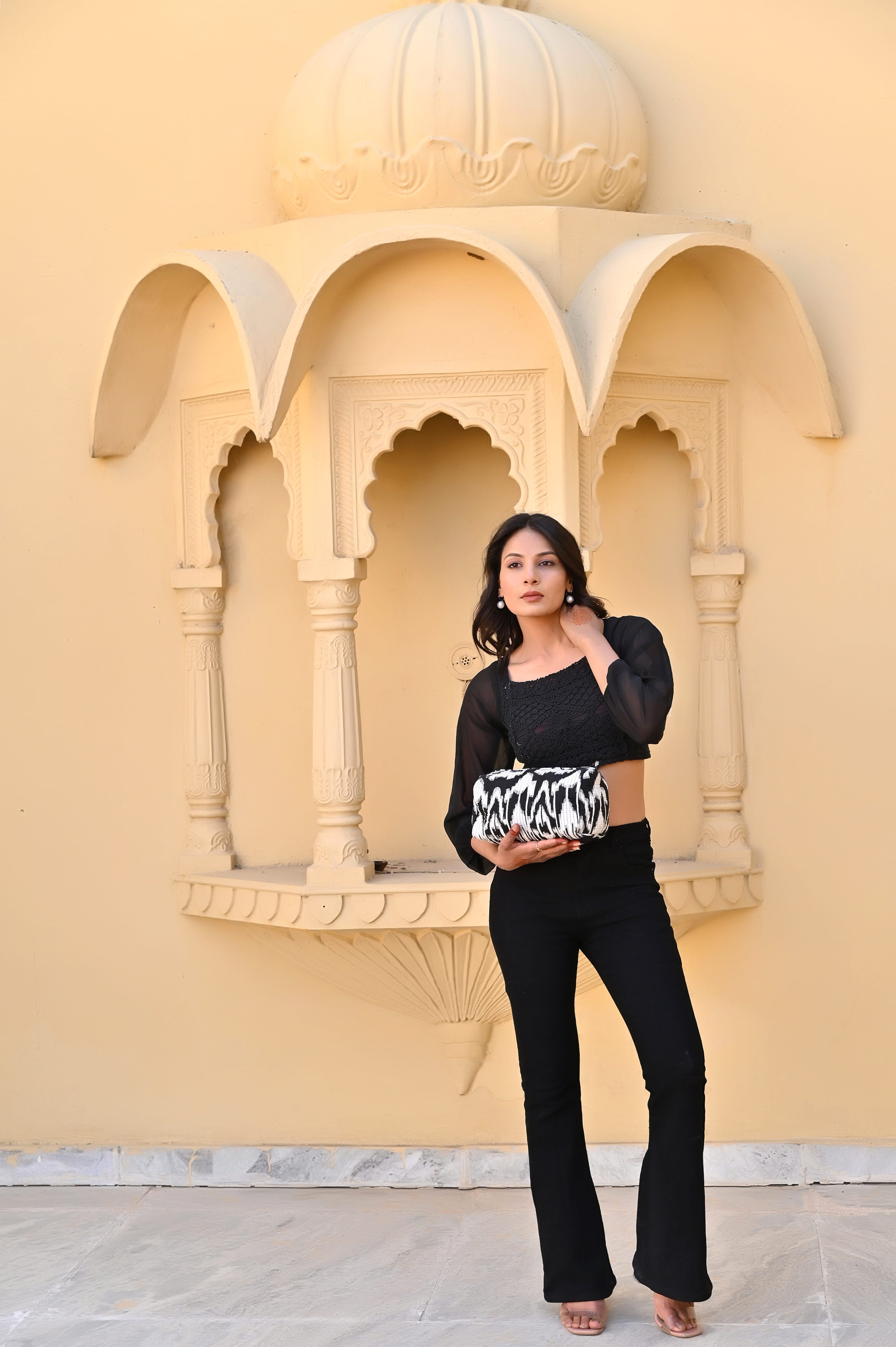 The Ikat Cotton Travel Set — handmade hand block printed cotton travel pouch set, ethically made in Rajasthan, India