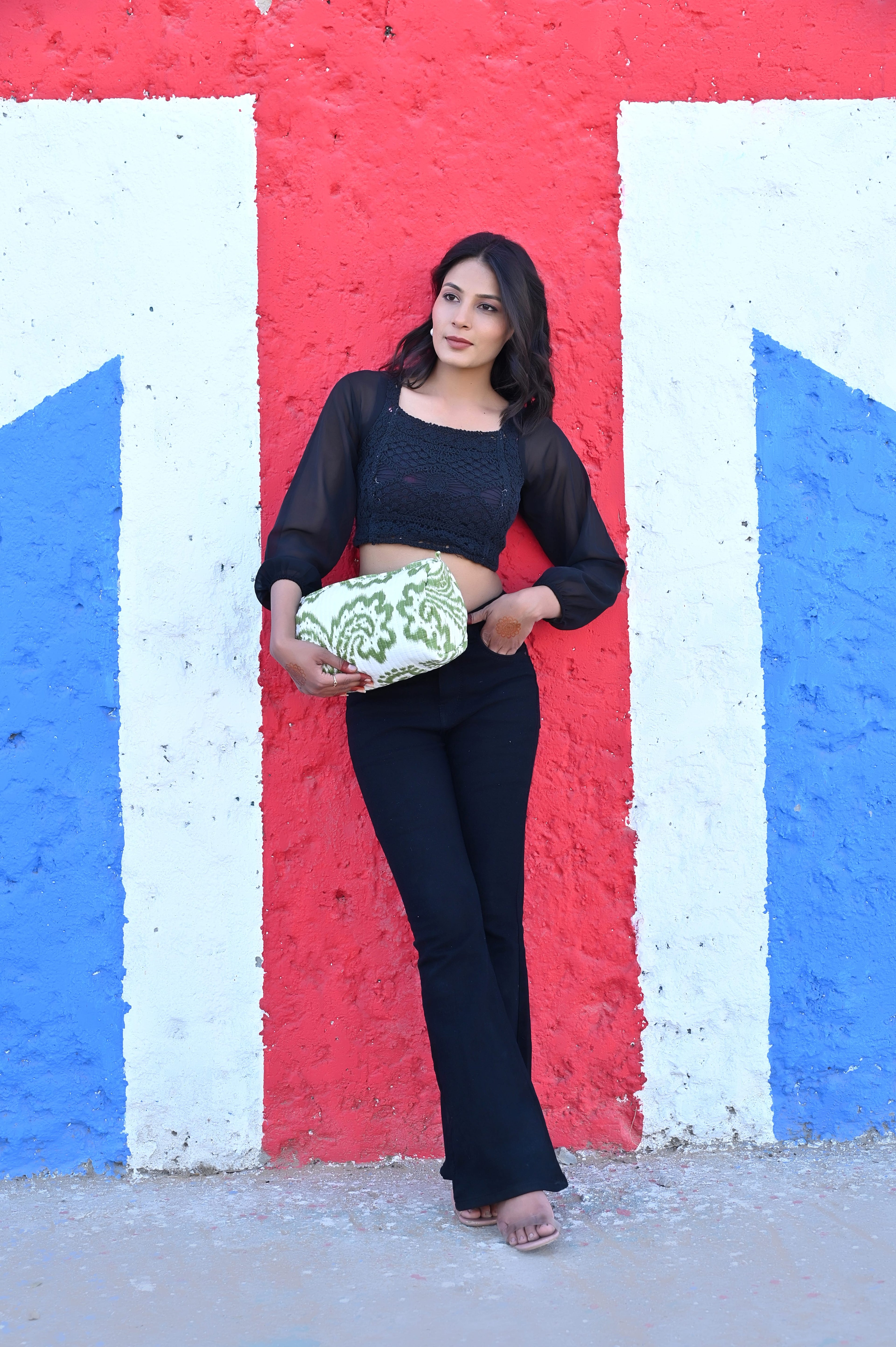 The Ikat Cotton Travel Set — handmade hand block printed cotton travel pouch set, ethically made in Rajasthan, India