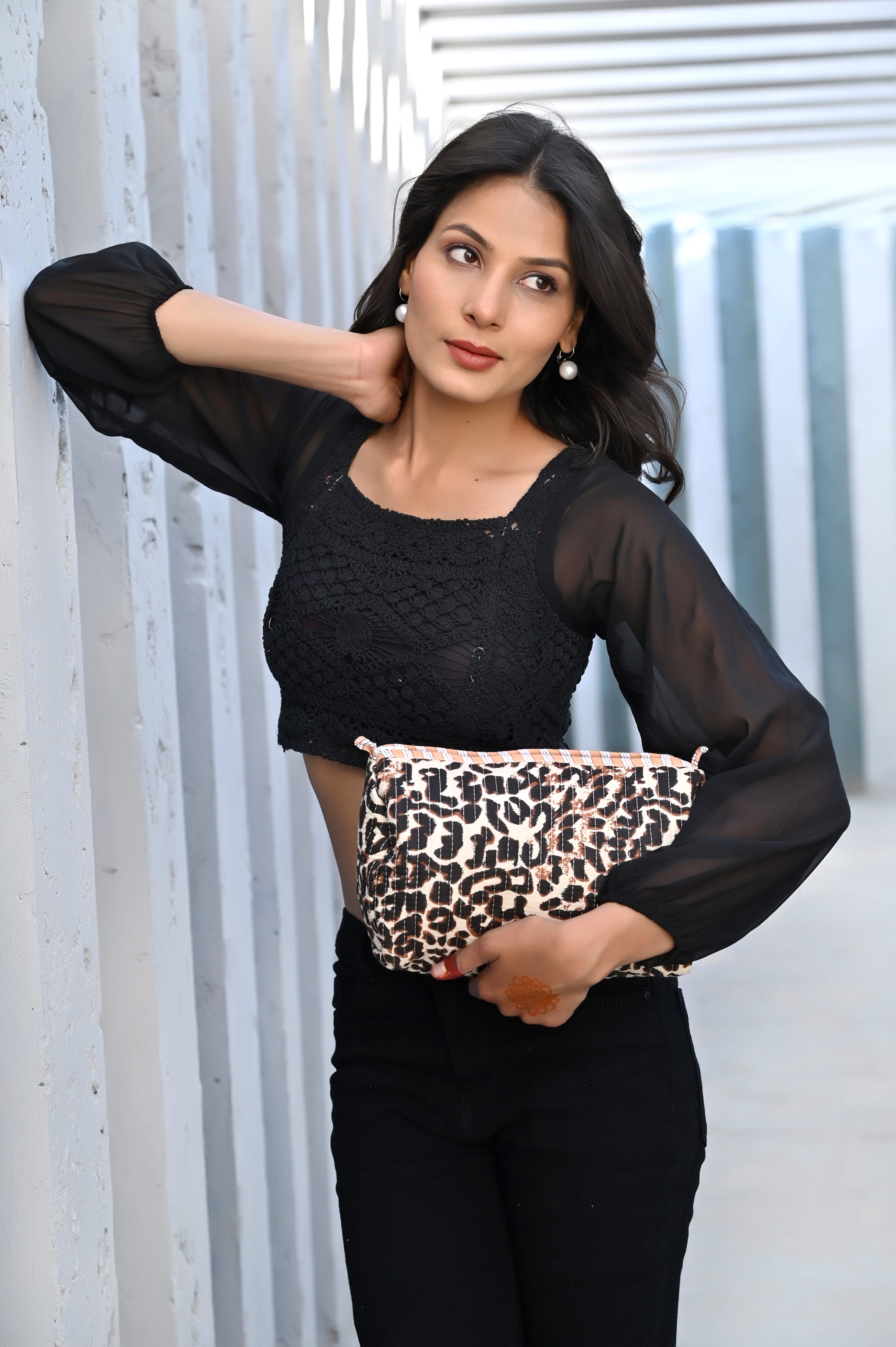 The Leopard Multi Cotton Travel Set — handmade hand block printed cotton travel pouch set, ethically made in Rajasthan, India