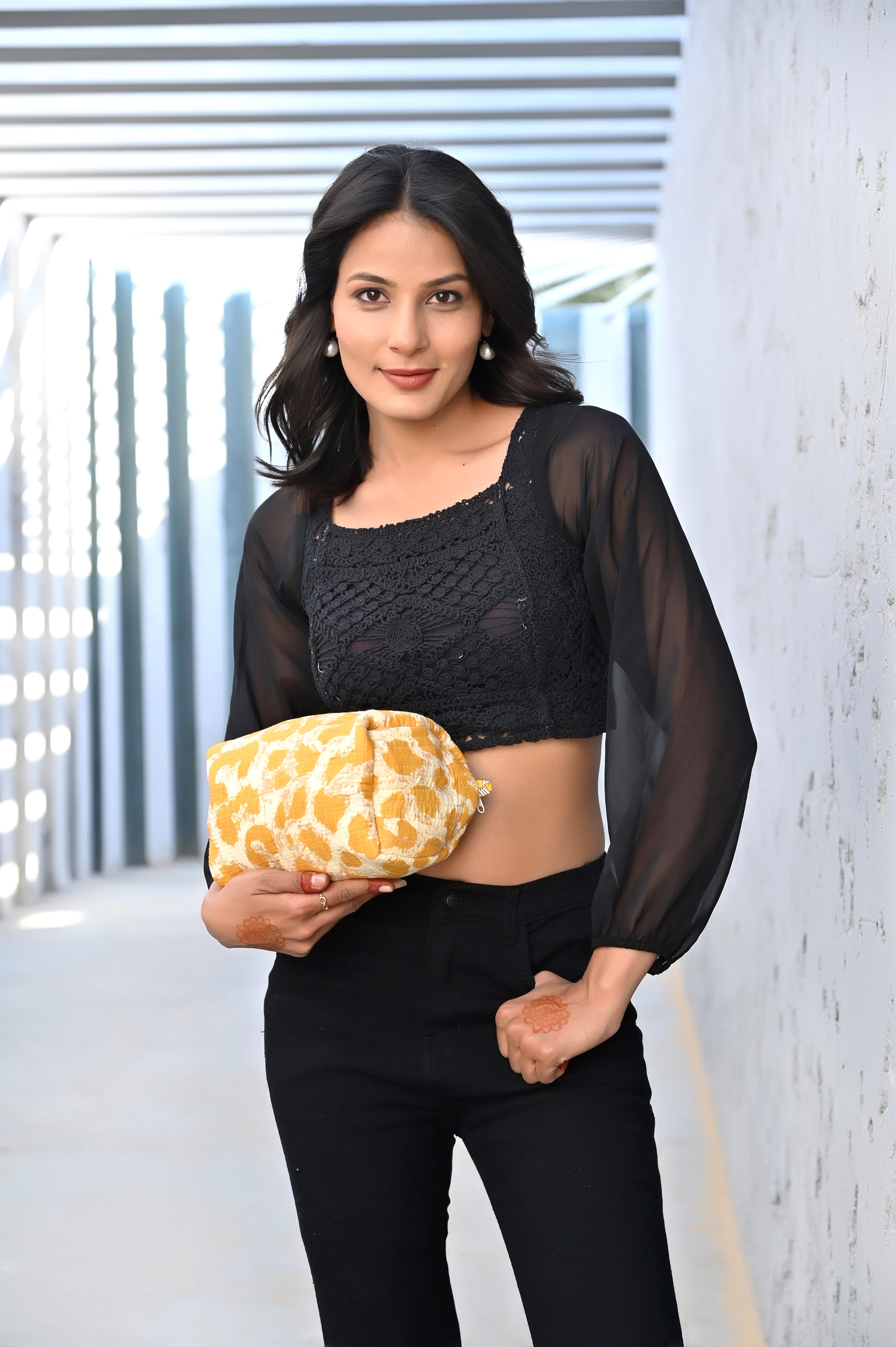 The Leopard Travel Set — handmade hand block printed cotton travel pouch set, ethically made in Rajasthan, India