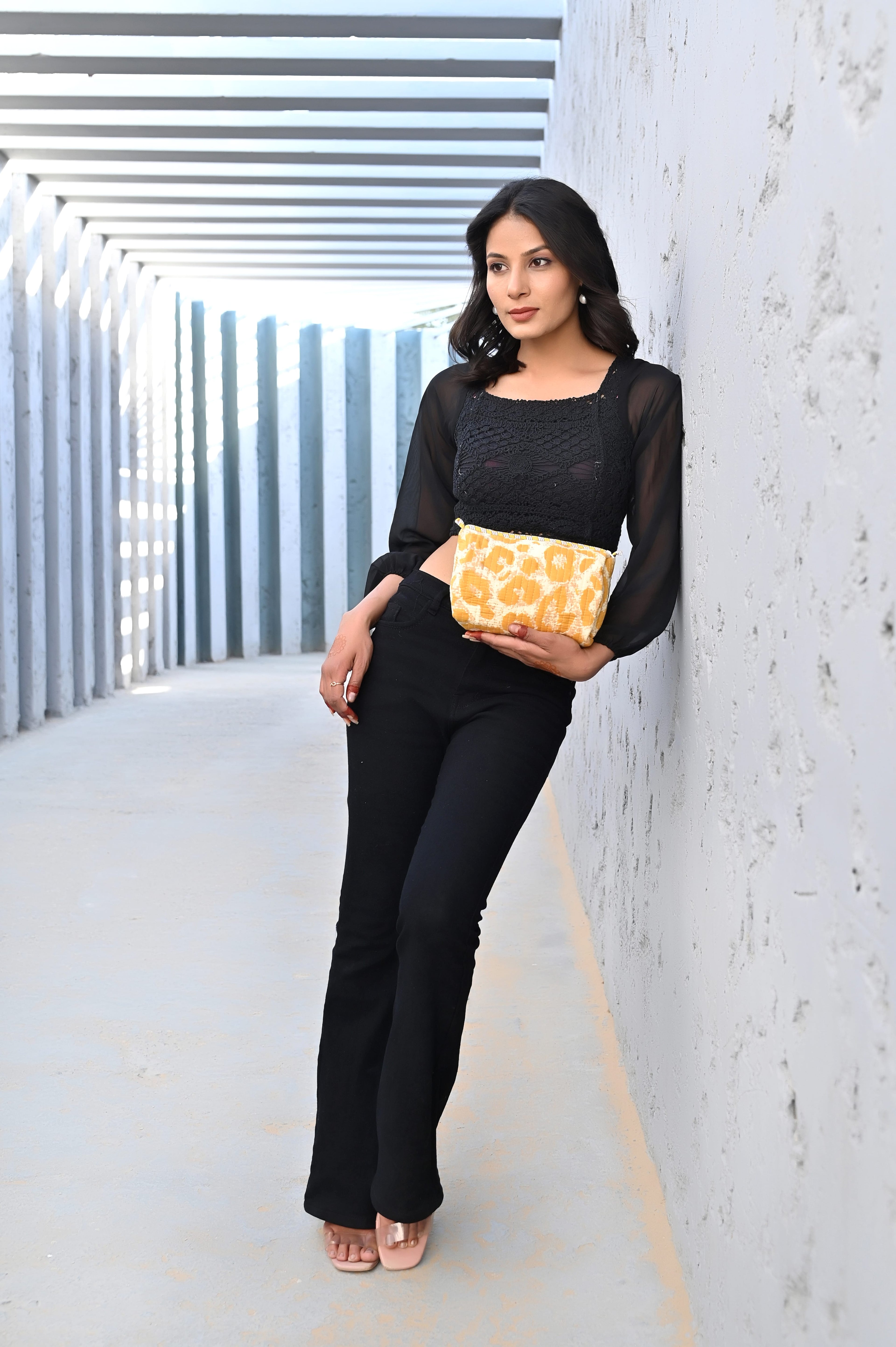 The Leopard Travel Set — handmade hand block printed cotton travel pouch set, ethically made in Rajasthan, India