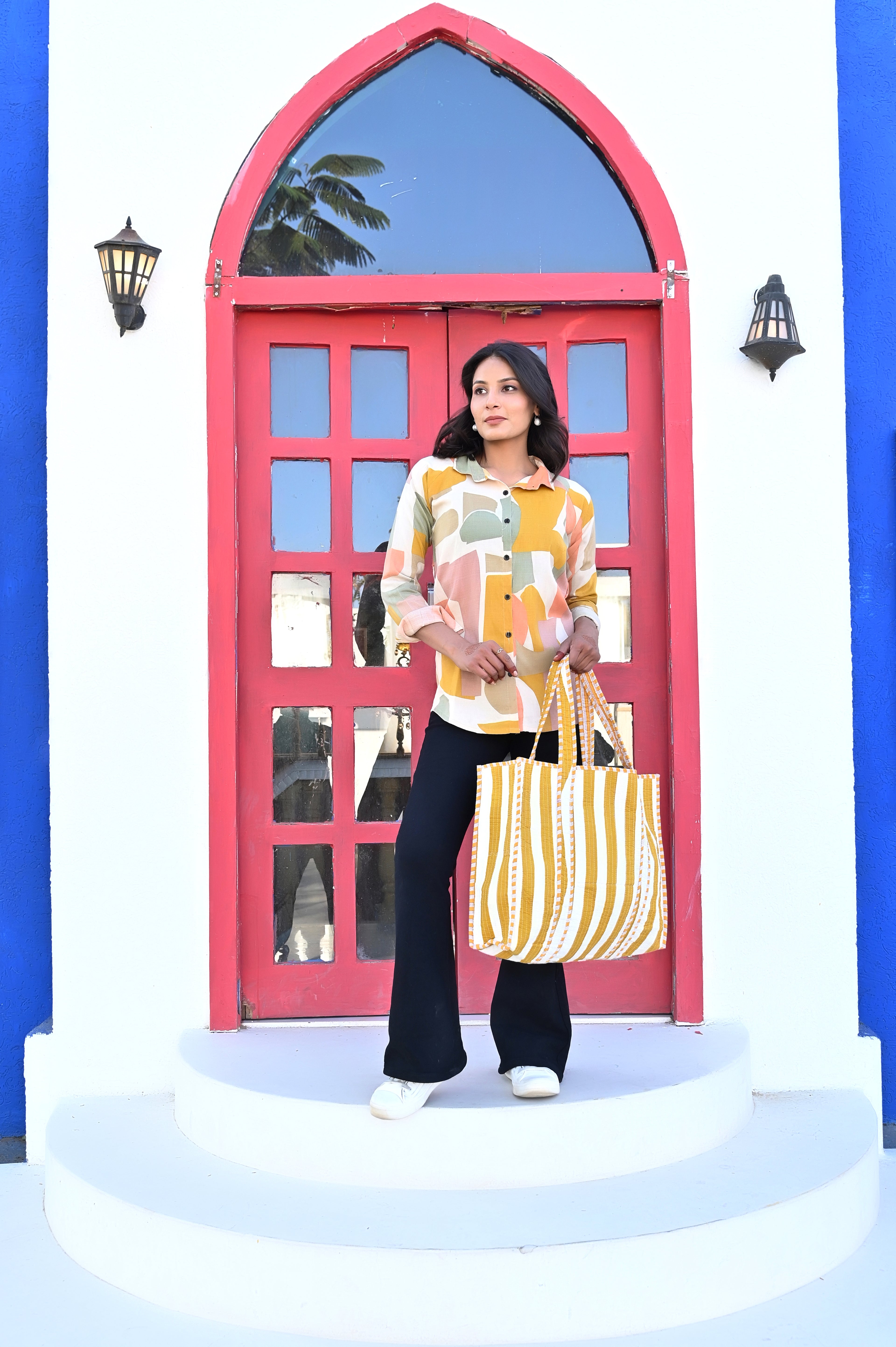 The Gold Stripe Tote