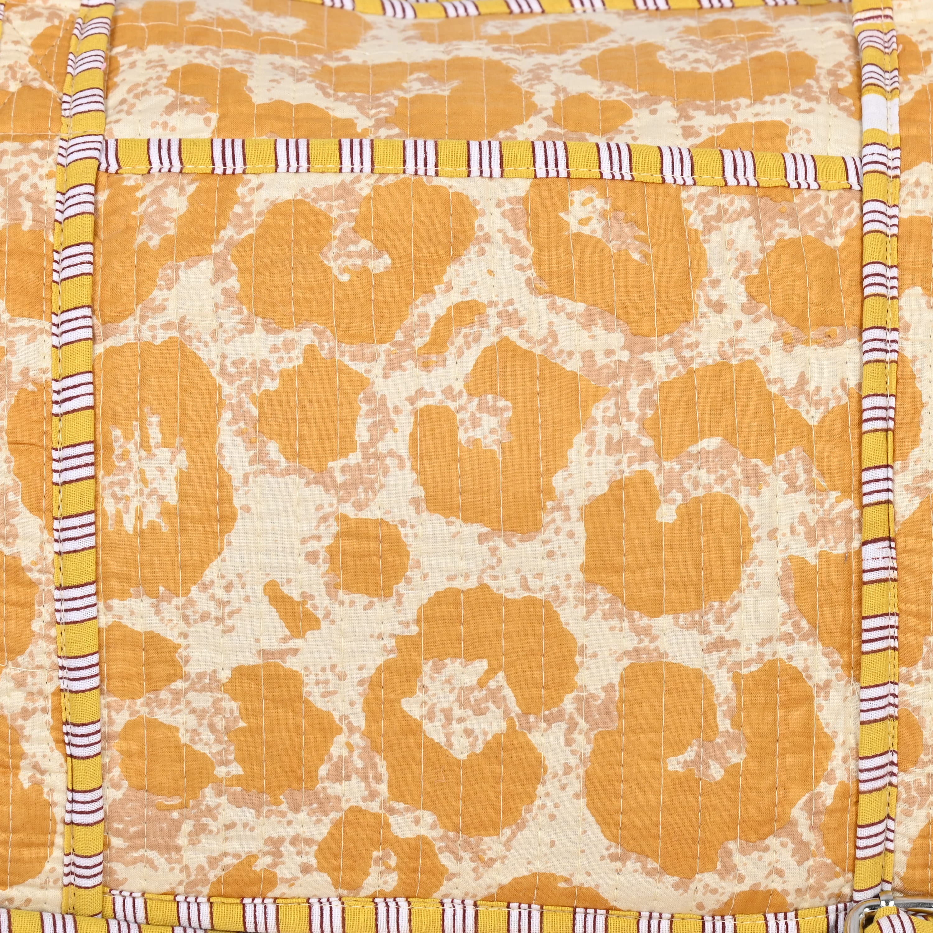 The Leopard Cotton Weekender — handmade hand block printed cotton weekender bag, ethically made in Rajasthan, India