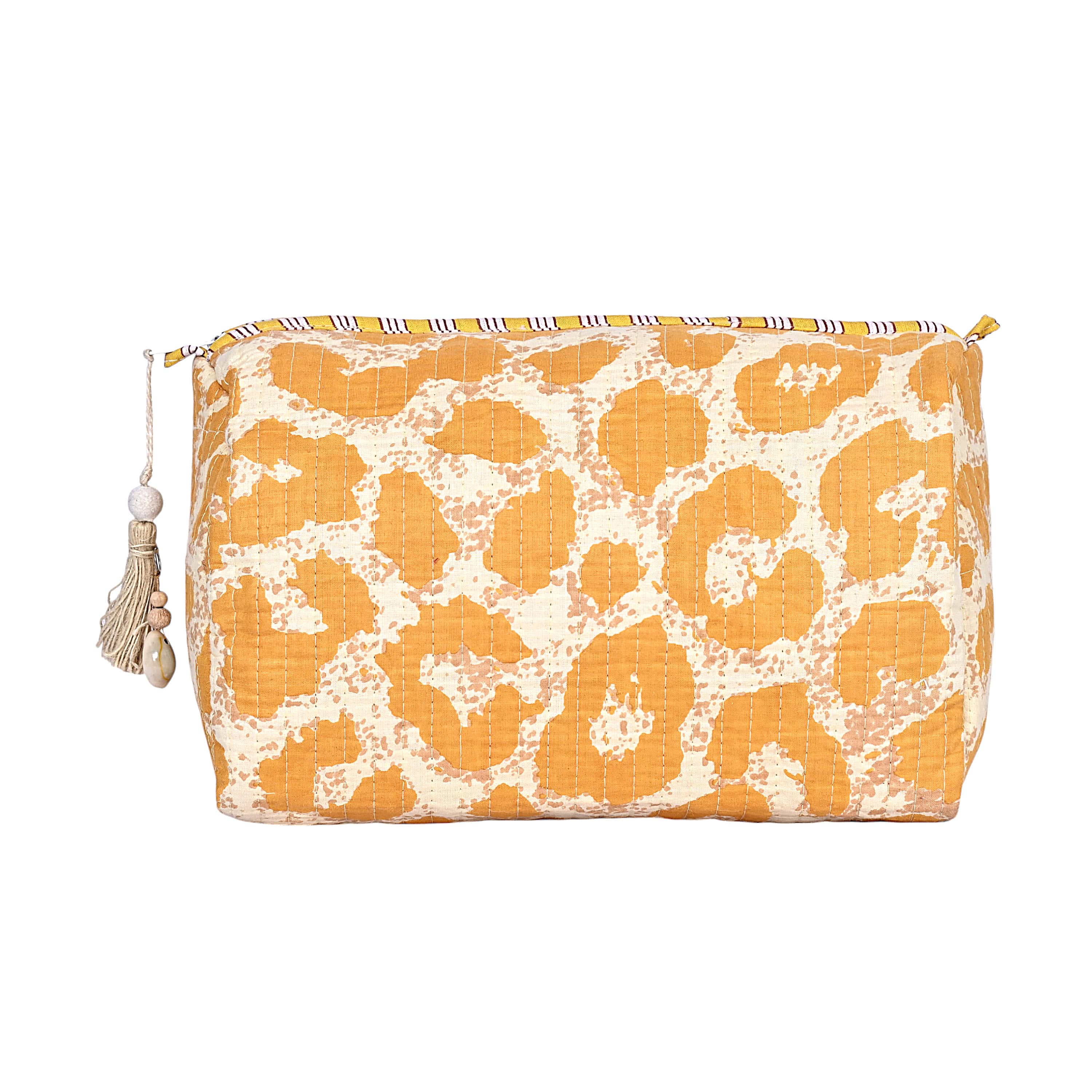 The Leopard Travel Set — handmade hand block printed cotton travel pouch set, ethically made in Rajasthan, India