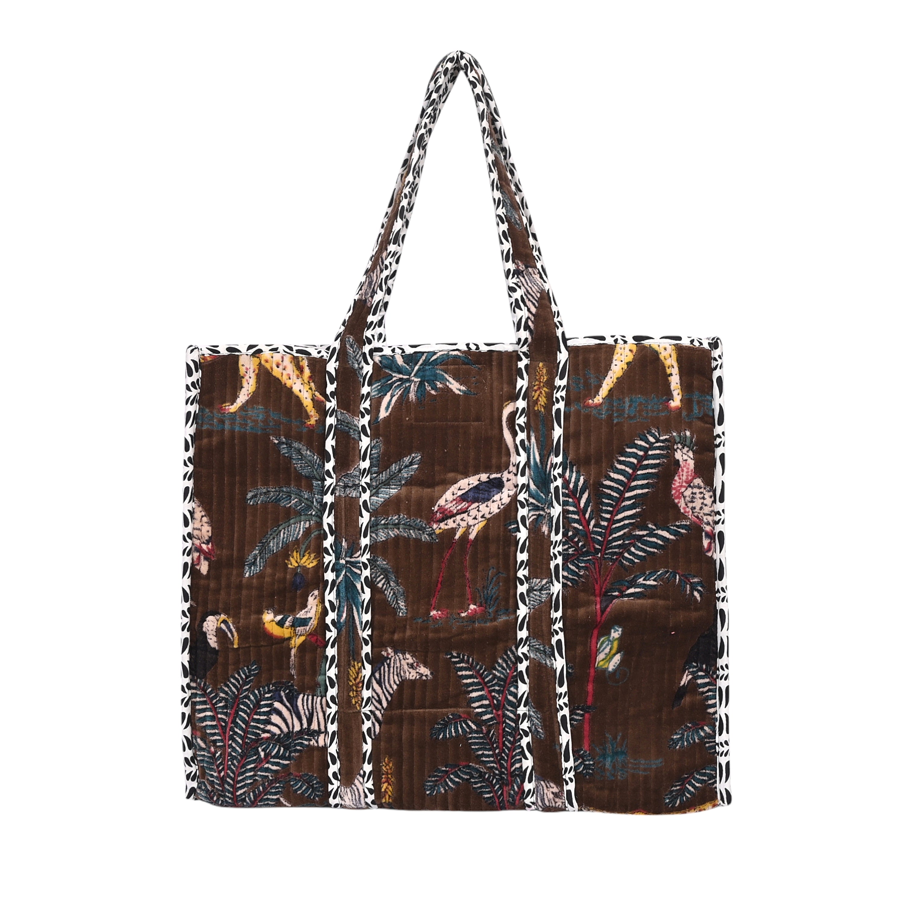 The Jungle Tote in Velvet