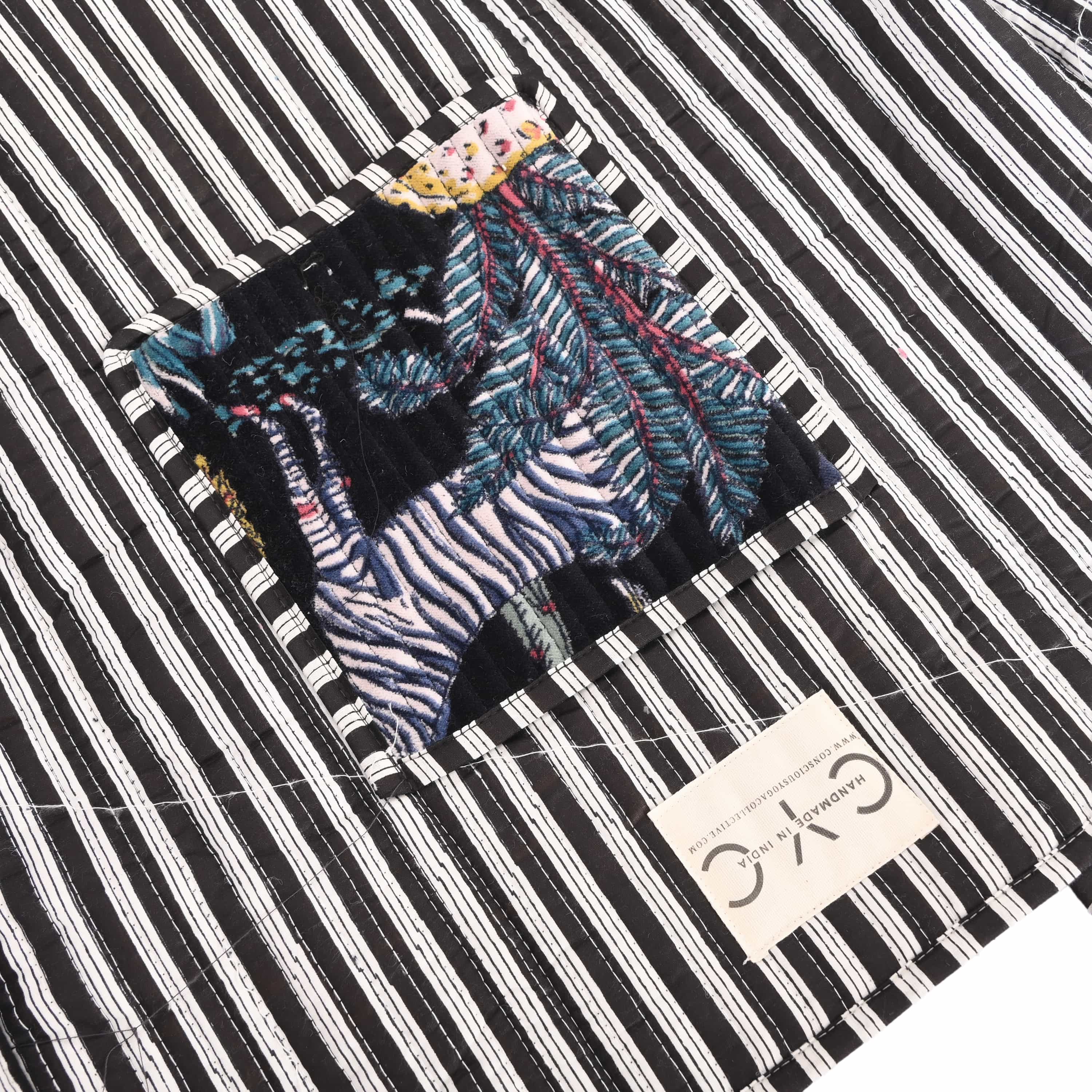 The Jungle Tote in Velvet — handmade quilted velvet tote bag, ethically made in Rajasthan, India