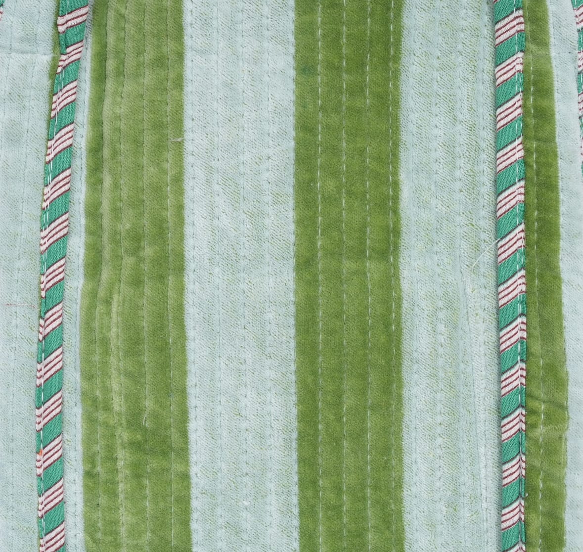 The Striped Velvet Tote — handmade quilted velvet tote bag, ethically made in Rajasthan, India