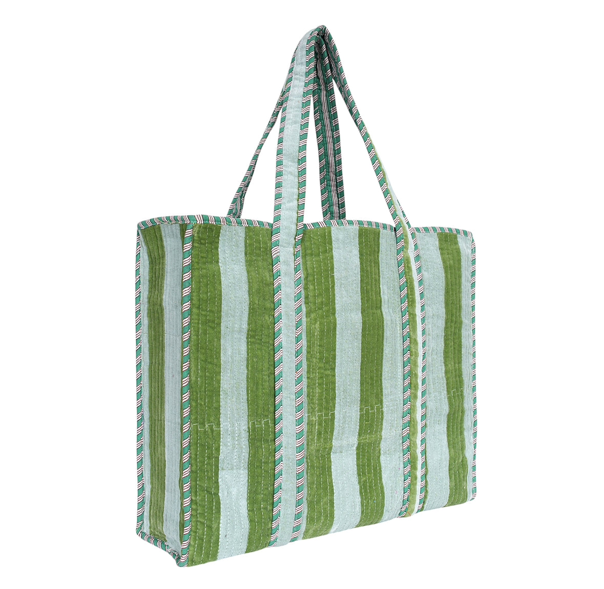 The Striped Velvet Tote