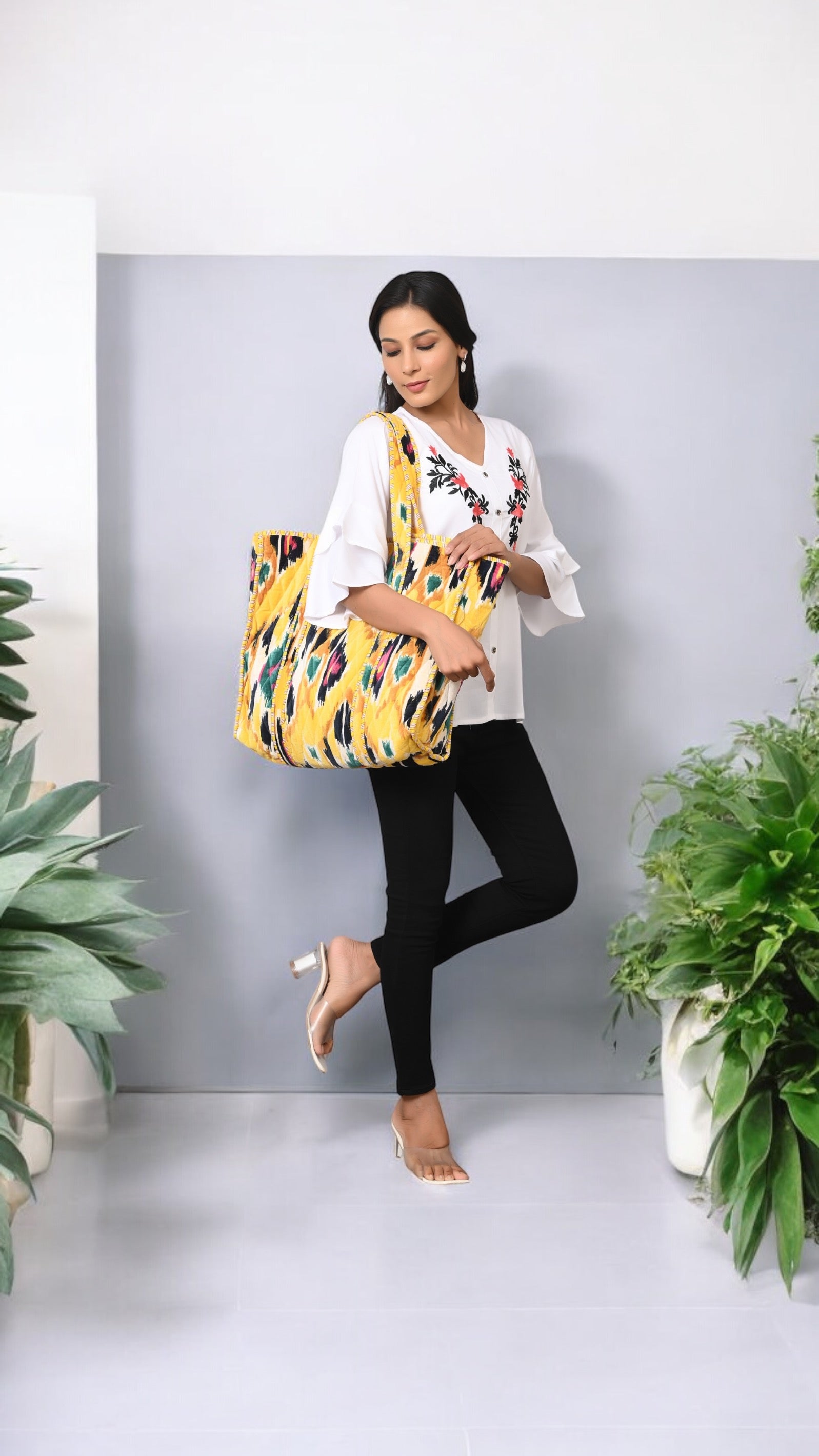 The Ikat Tote in Velvet