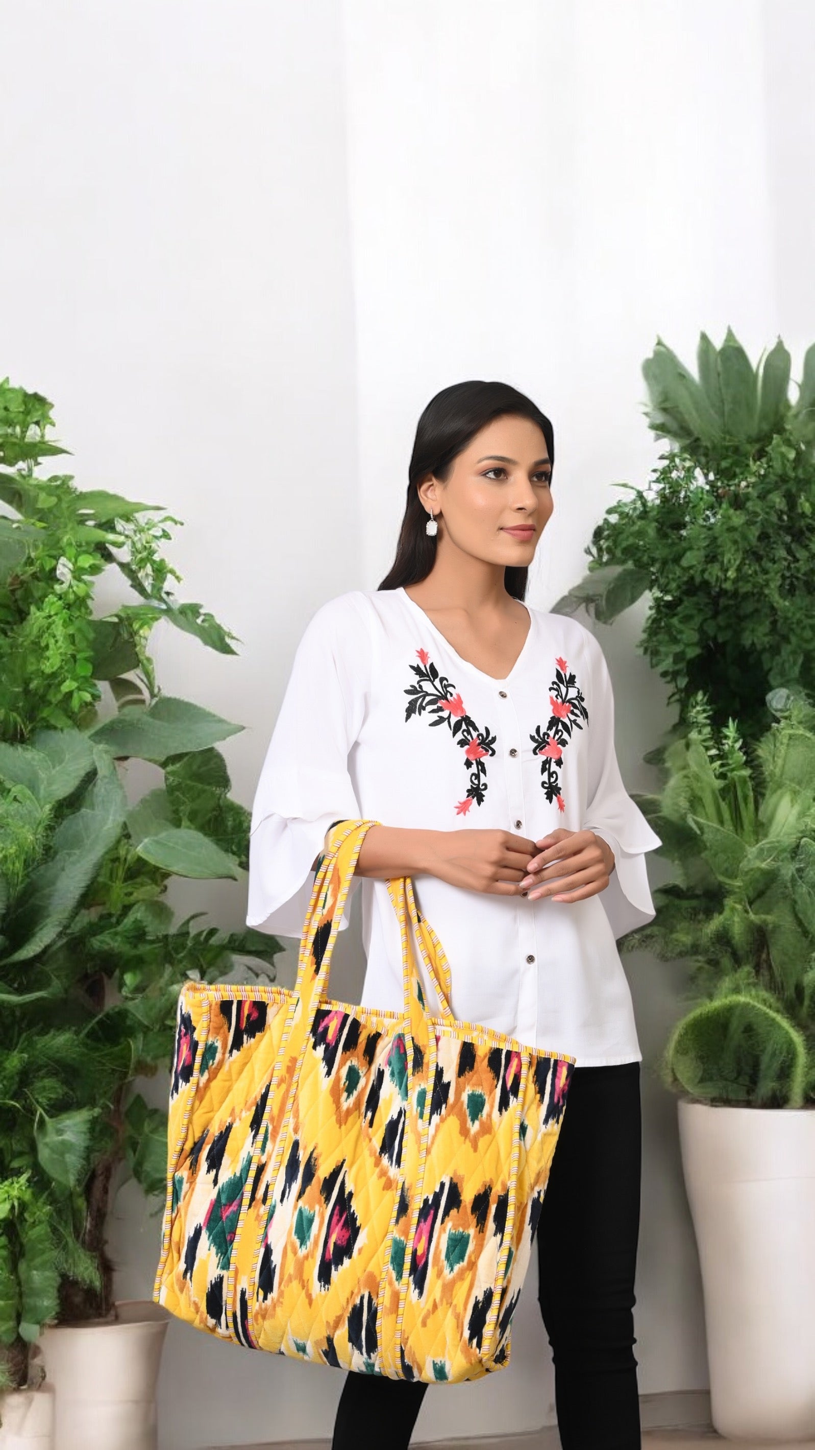 The Ikat Tote in Velvet