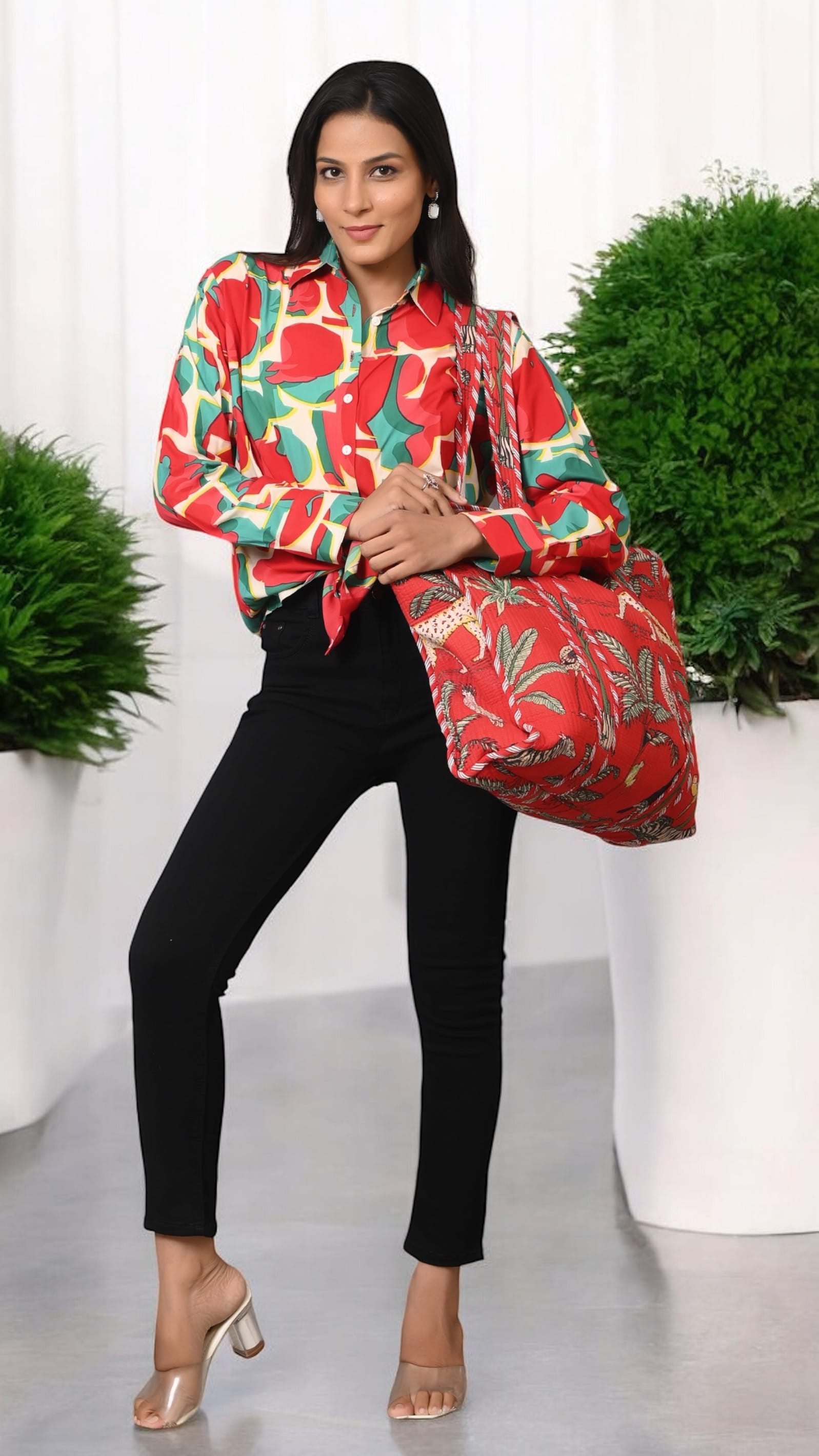 The Jungle Tote — handmade hand block printed cotton tote bag, ethically made in Rajasthan, India