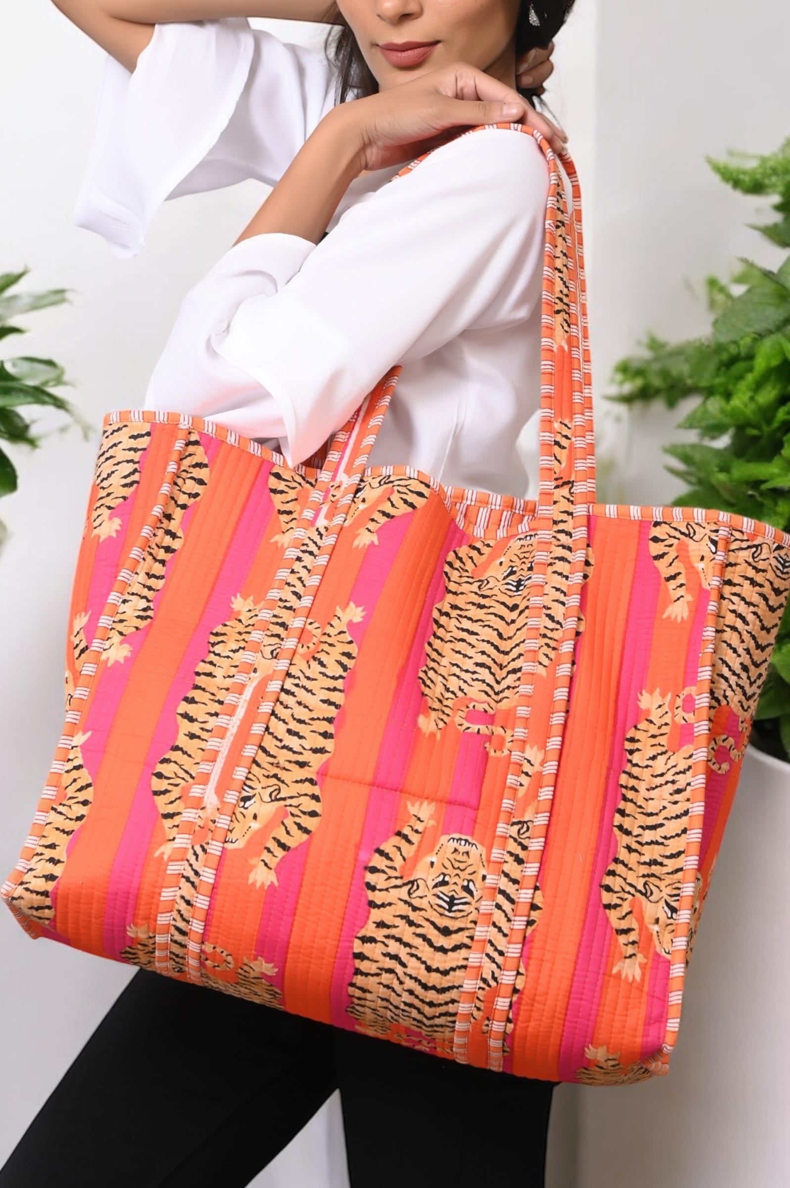 Close-up of The Tibetan Tiger Tote&