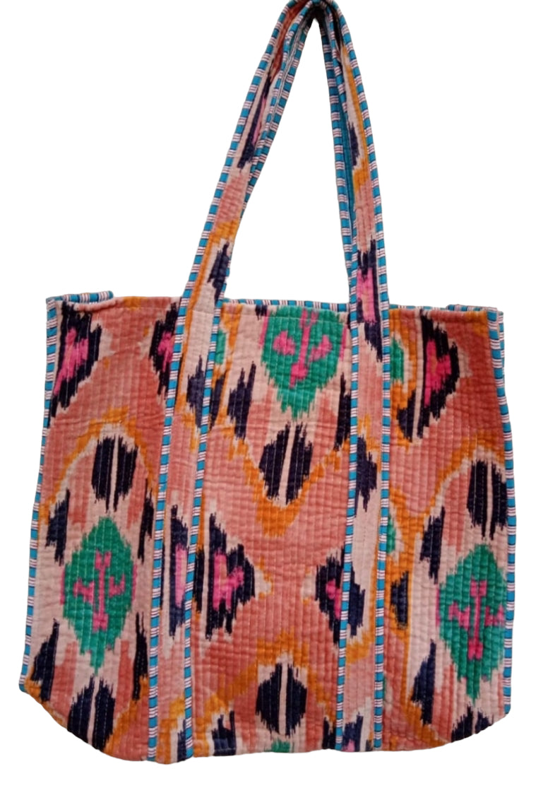 The Ultimate Ikat Velvet Tote