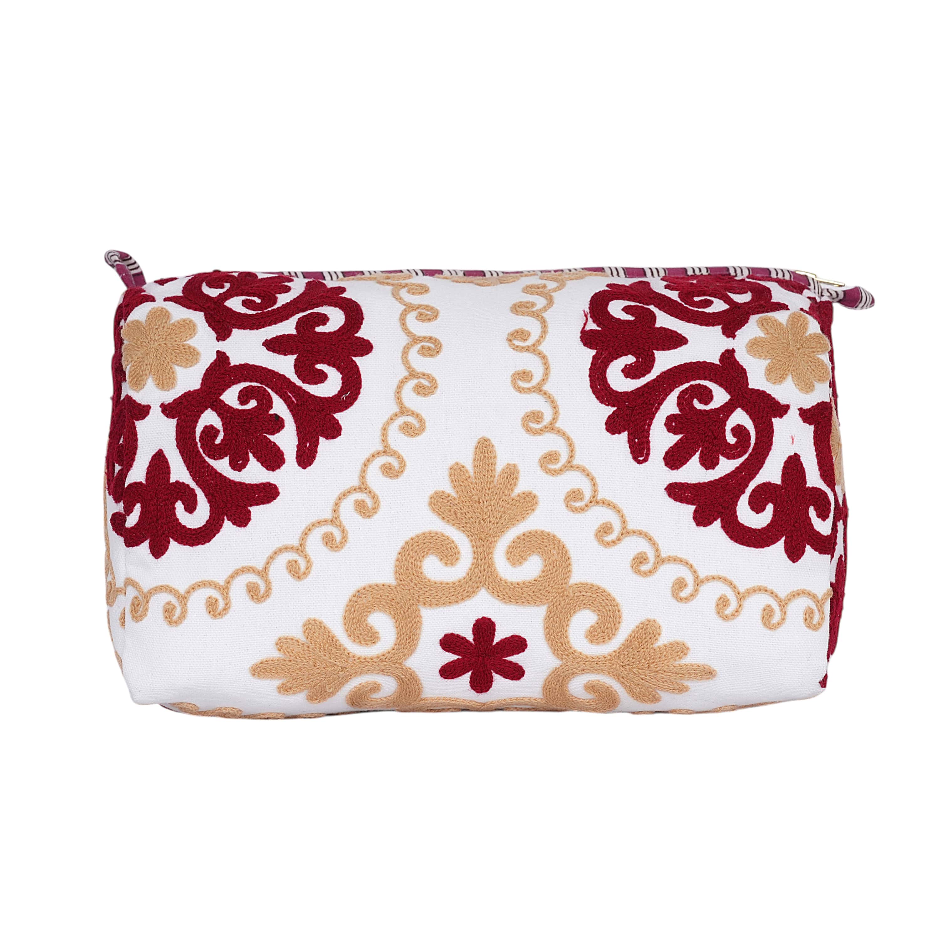 The Suzani Three Piece Travel Set — handmade hand block printed cotton travel pouch set, ethically made in Rajasthan, India