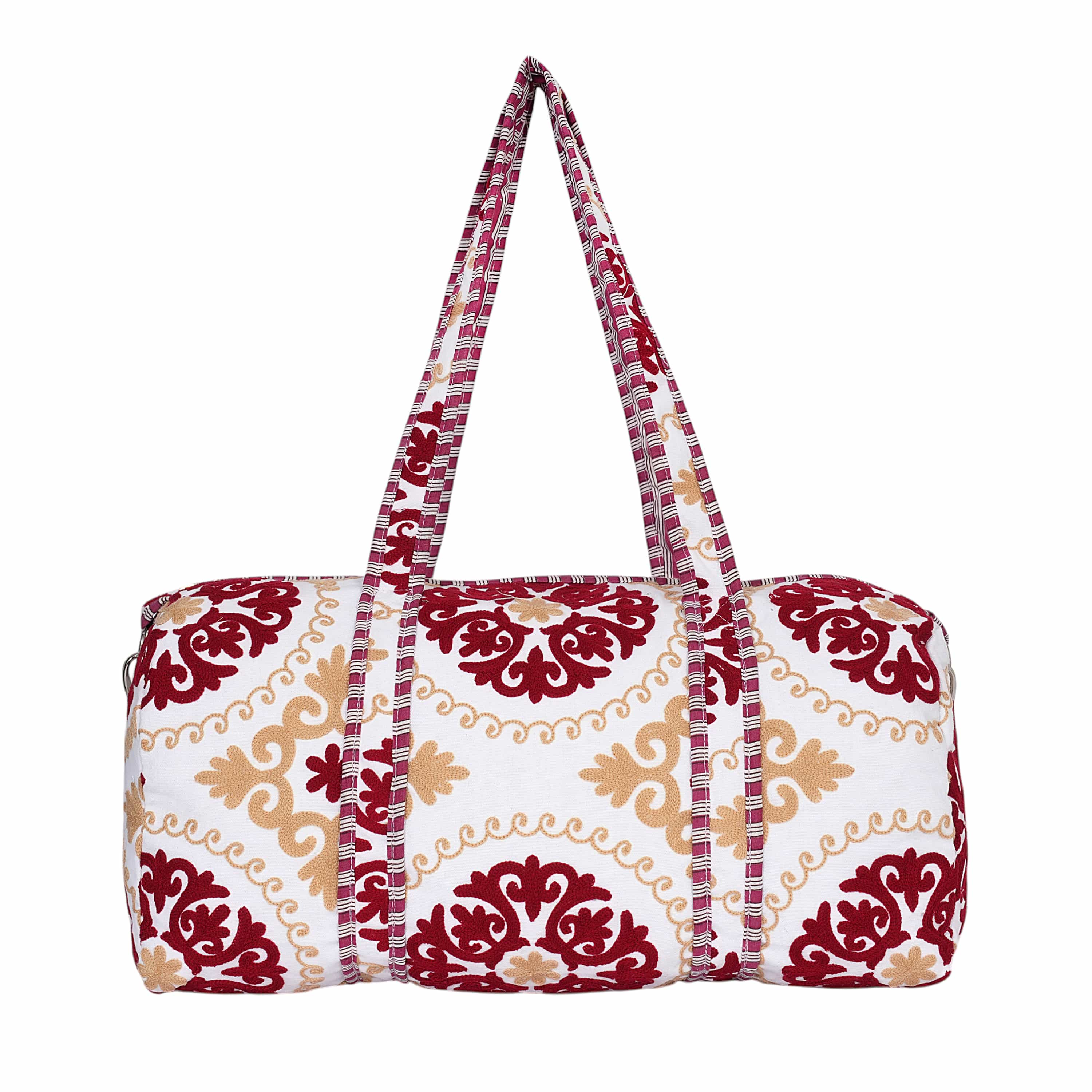 The Suzani Weekender — handmade hand block printed cotton weekender bag, ethically made in Rajasthan, India
