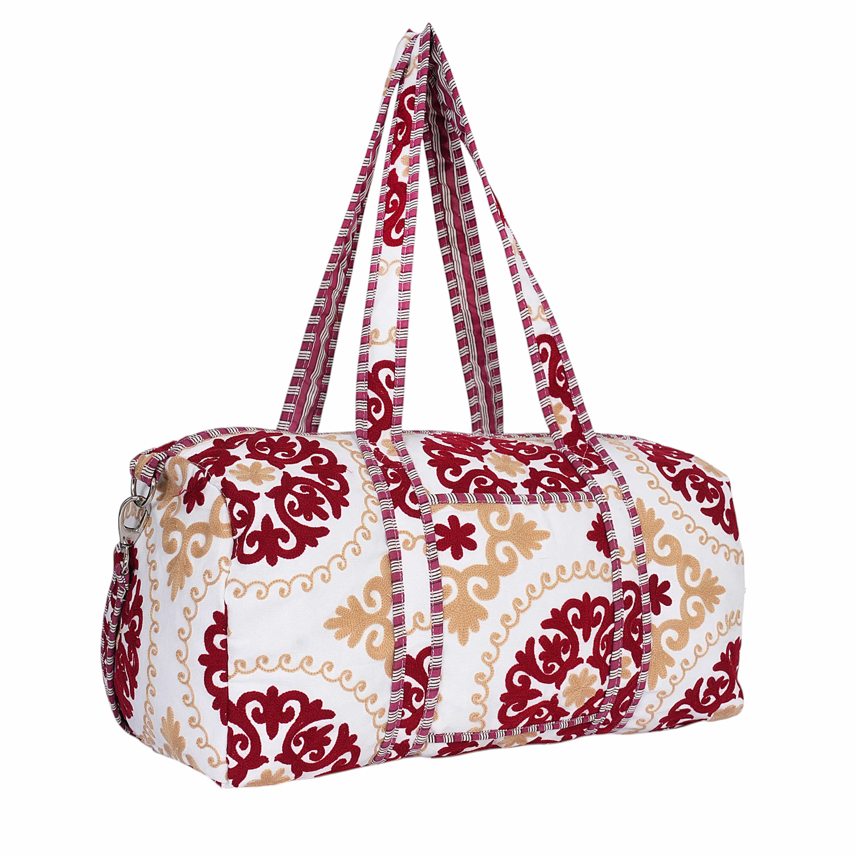 The Suzani Weekender — handmade hand block printed cotton weekender bag, ethically made in Rajasthan, India