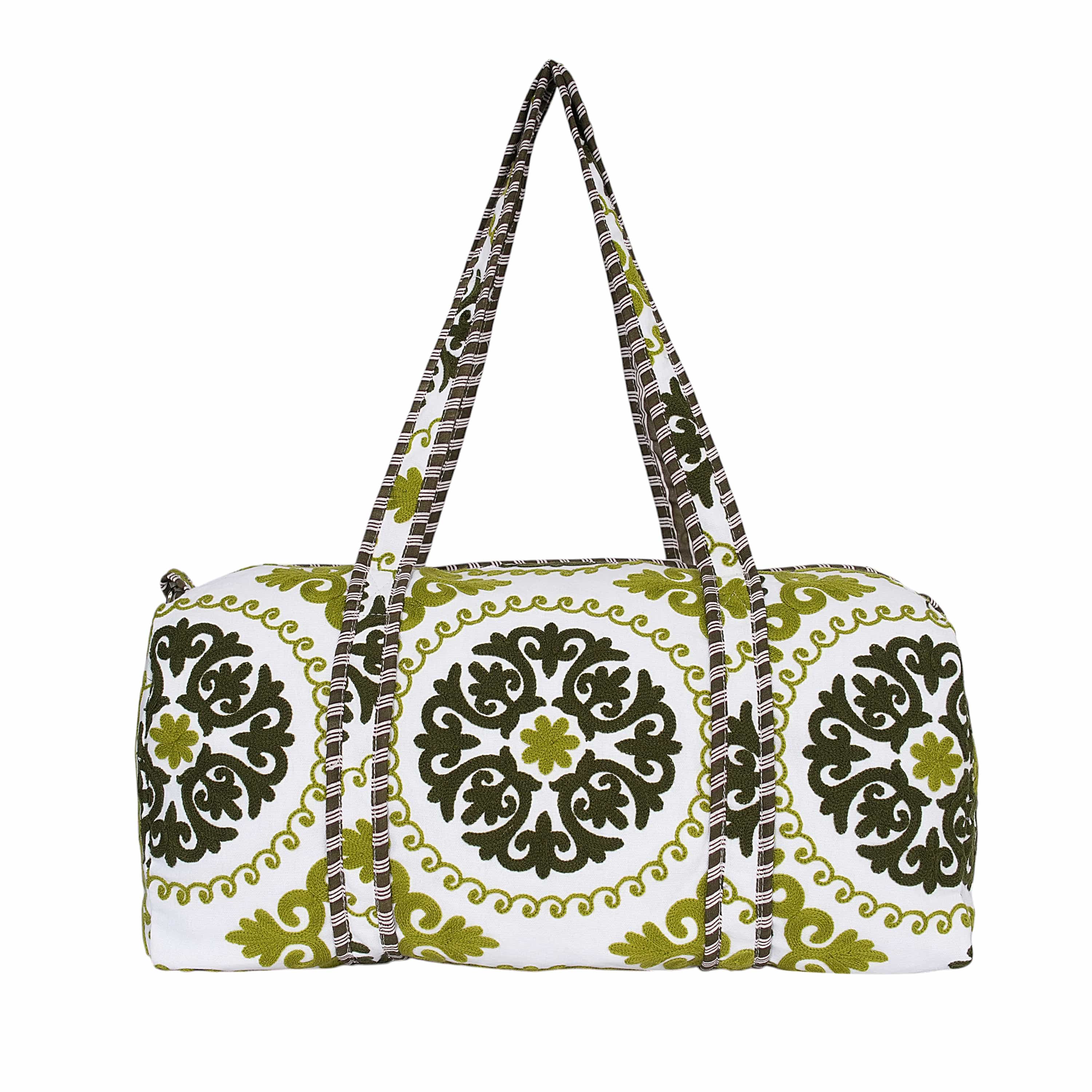 The Suzani Weekender — handmade hand block printed cotton weekender bag, ethically made in Rajasthan, India
