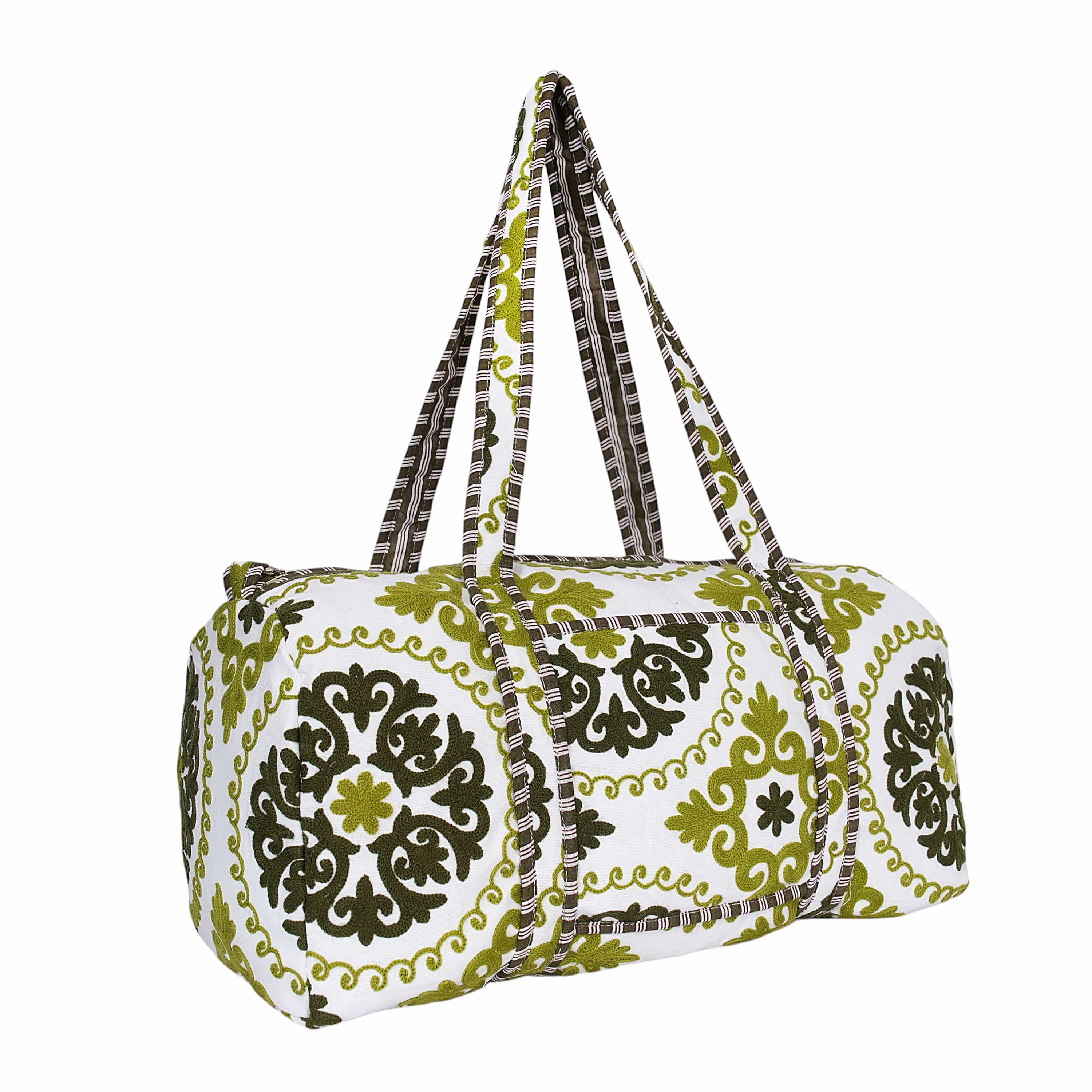 The Suzani Weekender — handmade hand block printed cotton weekender bag, ethically made in Rajasthan, India