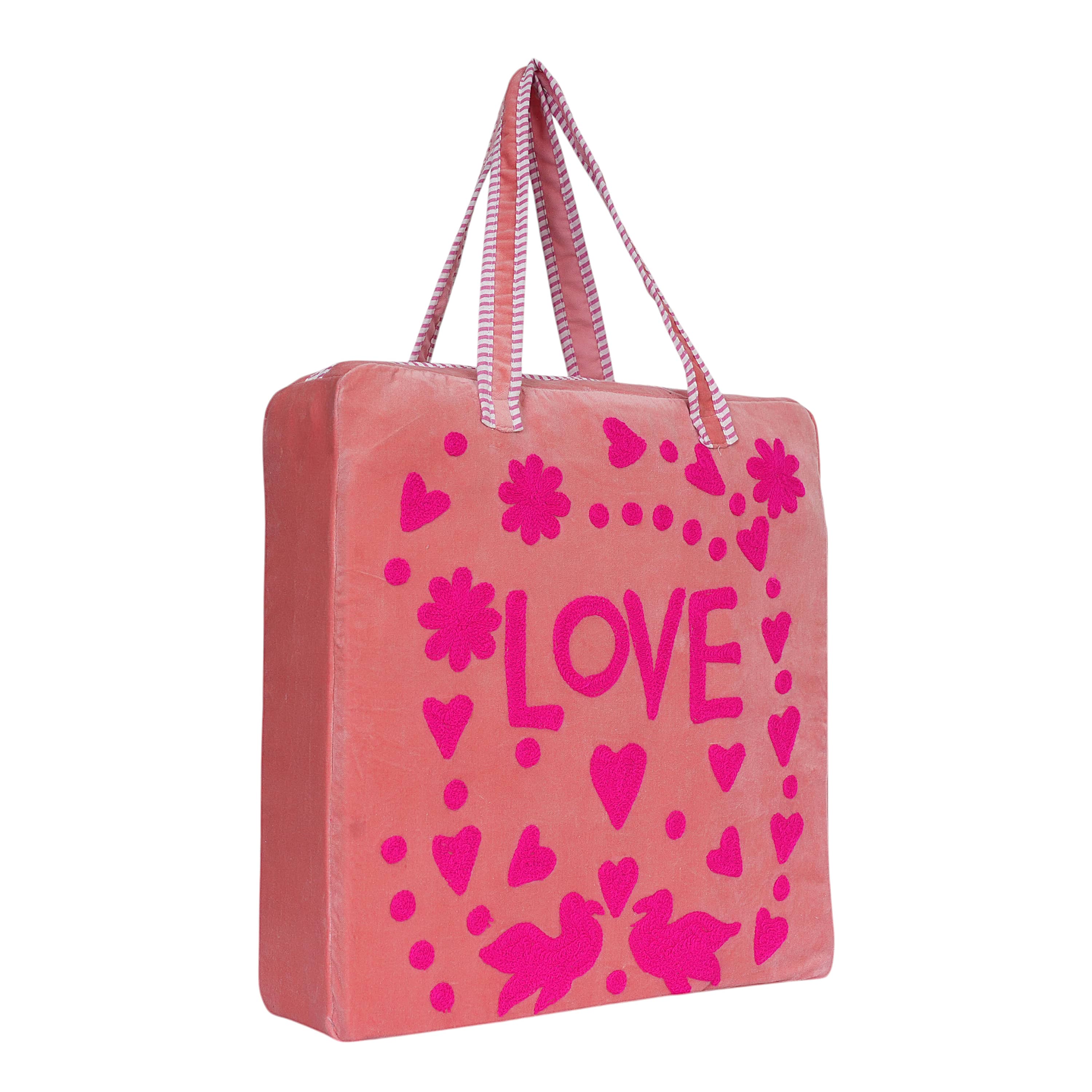Love Suzani Tote — handmade hand block printed cotton tote bag, ethically made in Rajasthan, India