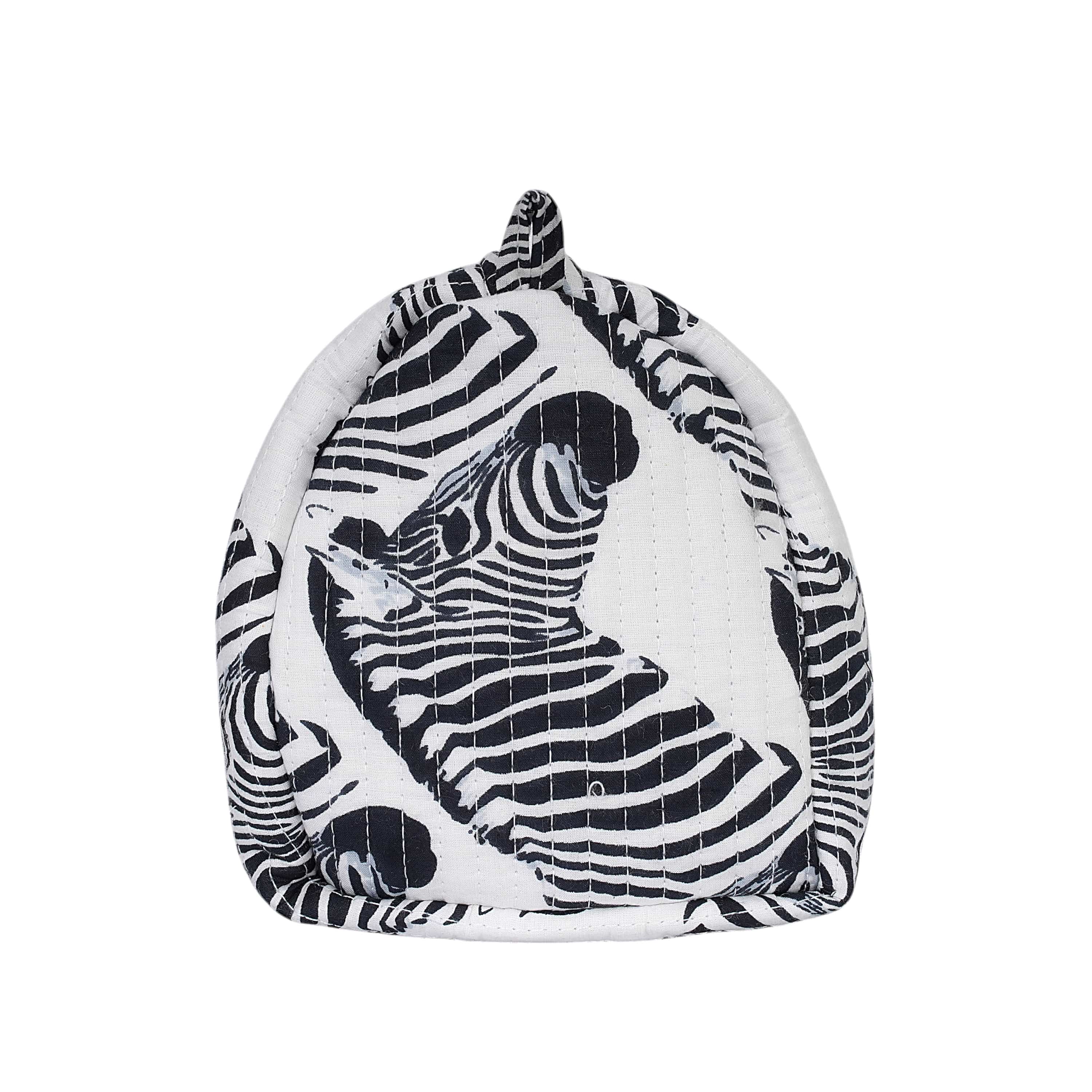 The Zebra Travel Set — handmade hand block printed cotton travel pouch set, ethically made in Rajasthan, India