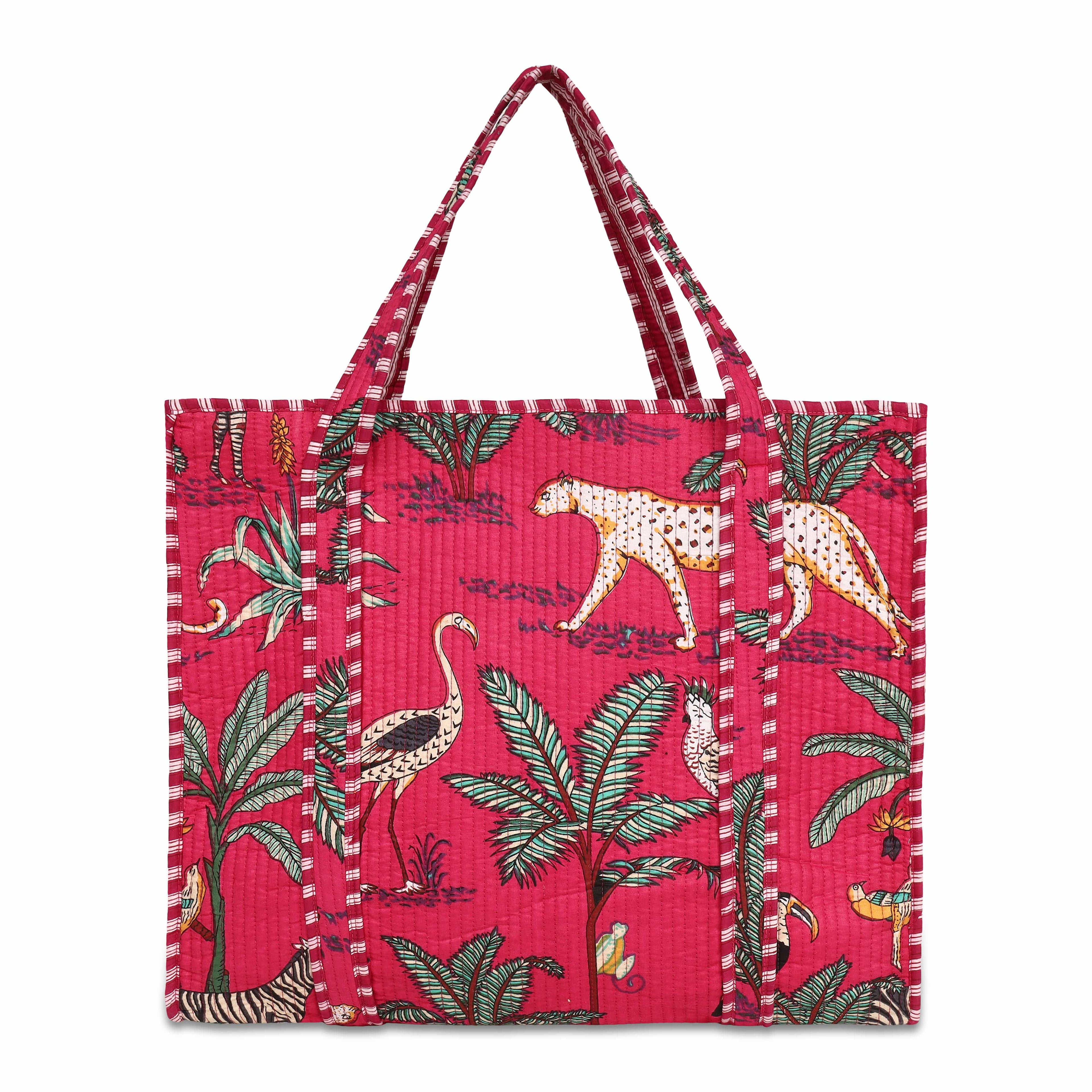 The Jungle Tote — handmade hand block printed cotton tote bag, ethically made in Rajasthan, India