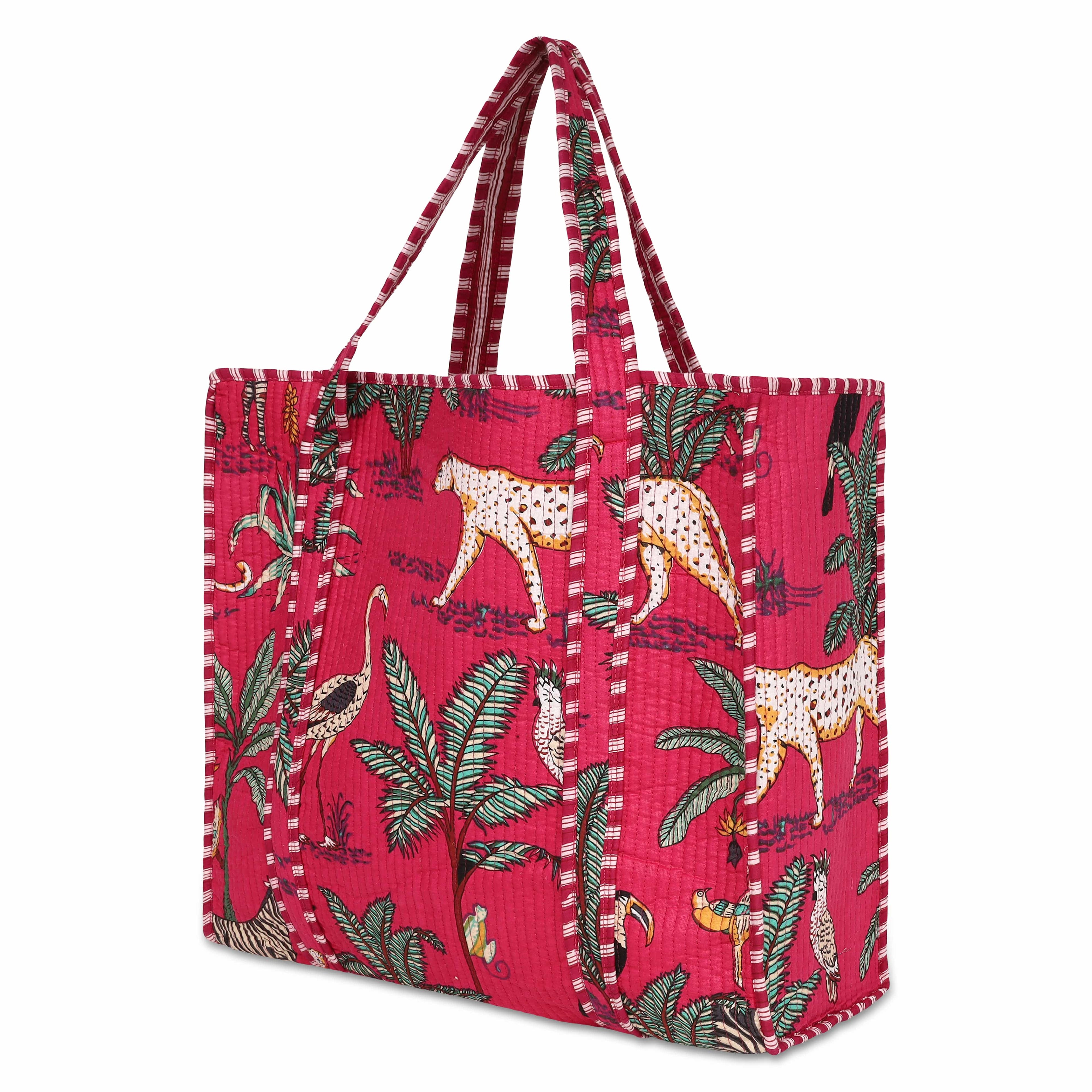 The Jungle Tote — handmade hand block printed cotton tote bag, ethically made in Rajasthan, India