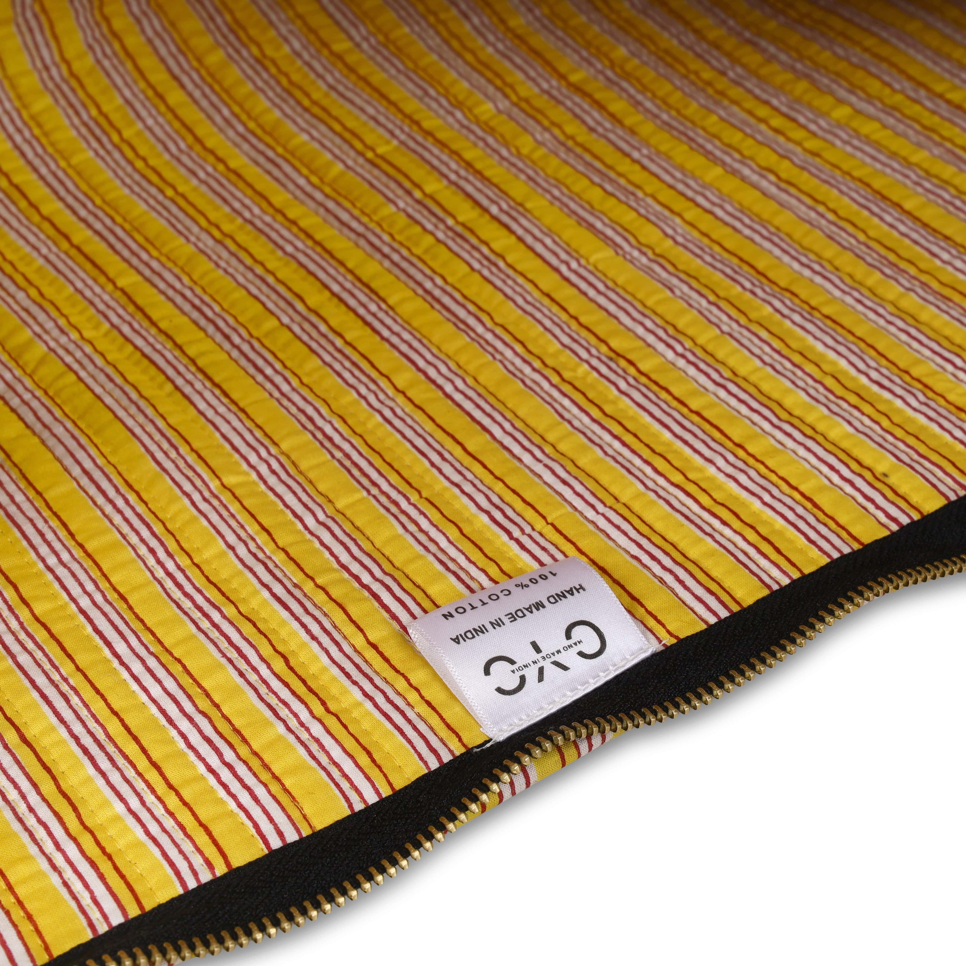 Open view of The Jungle Velvet Yoga Bag showing the drawstring closure and yoga mat capacity