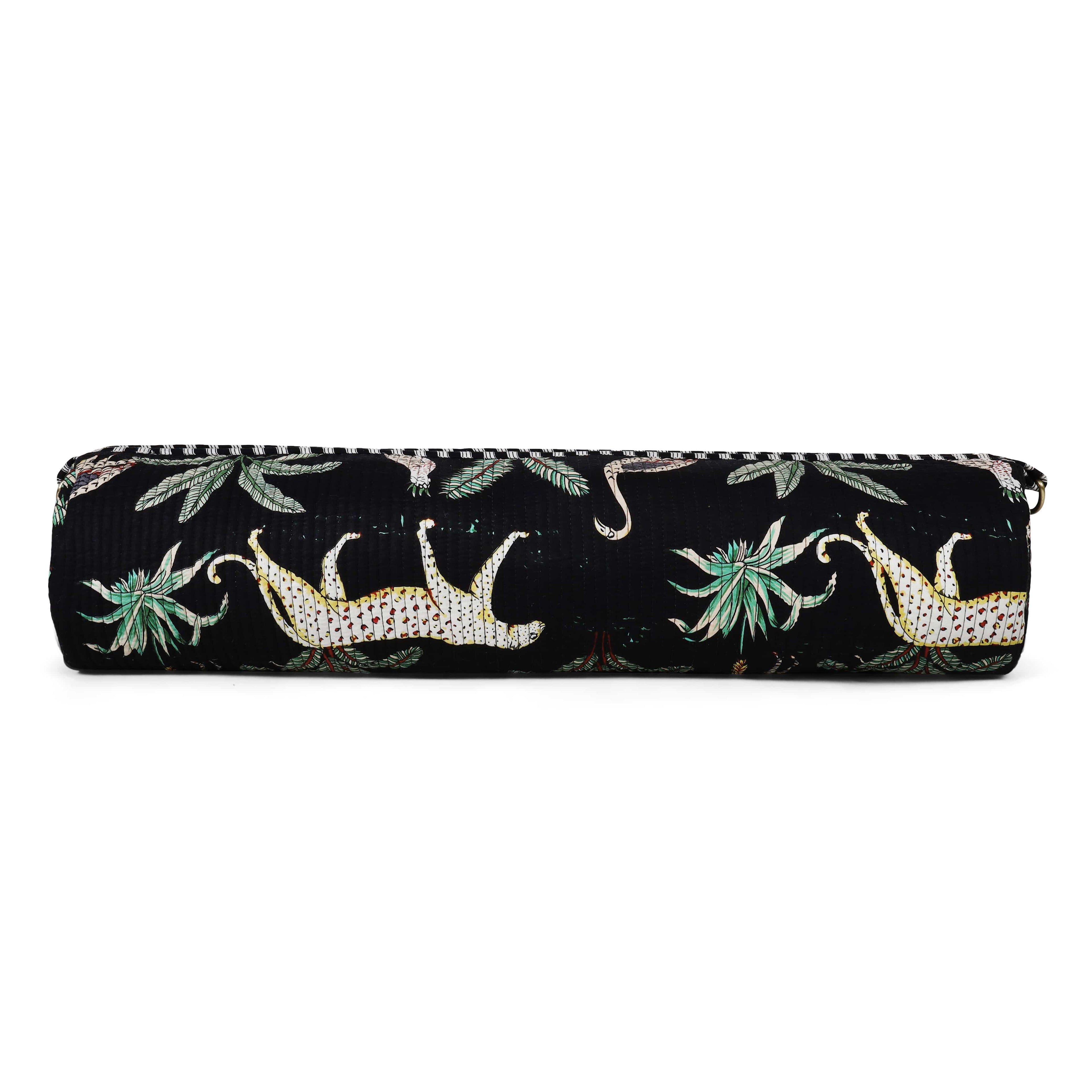 The Jungle Yoga Bag — handmade hand block printed cotton yoga mat bag, ethically made in Rajasthan, India