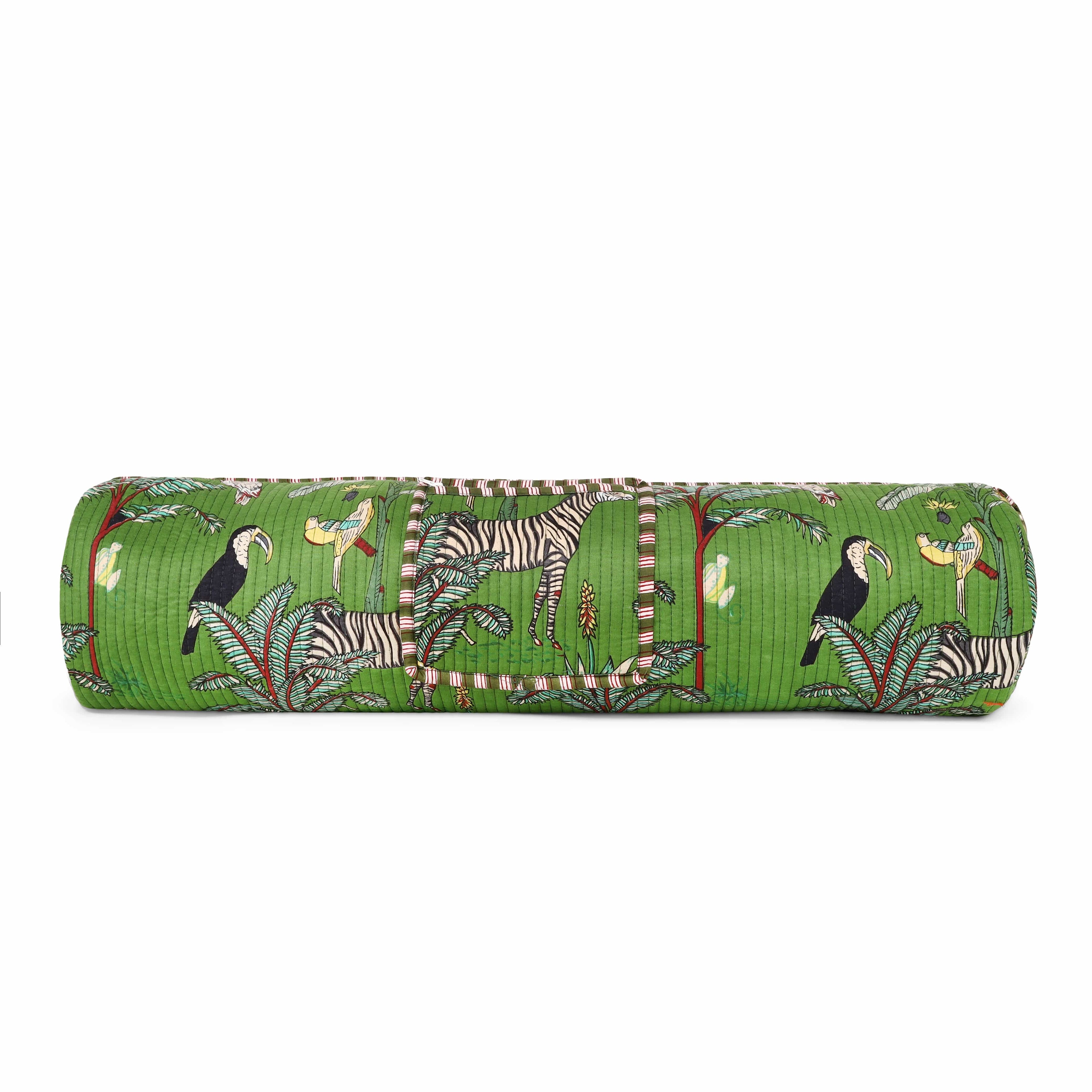 The Jungle Yoga Bag — handmade hand block printed cotton yoga mat bag, ethically made in Rajasthan, India