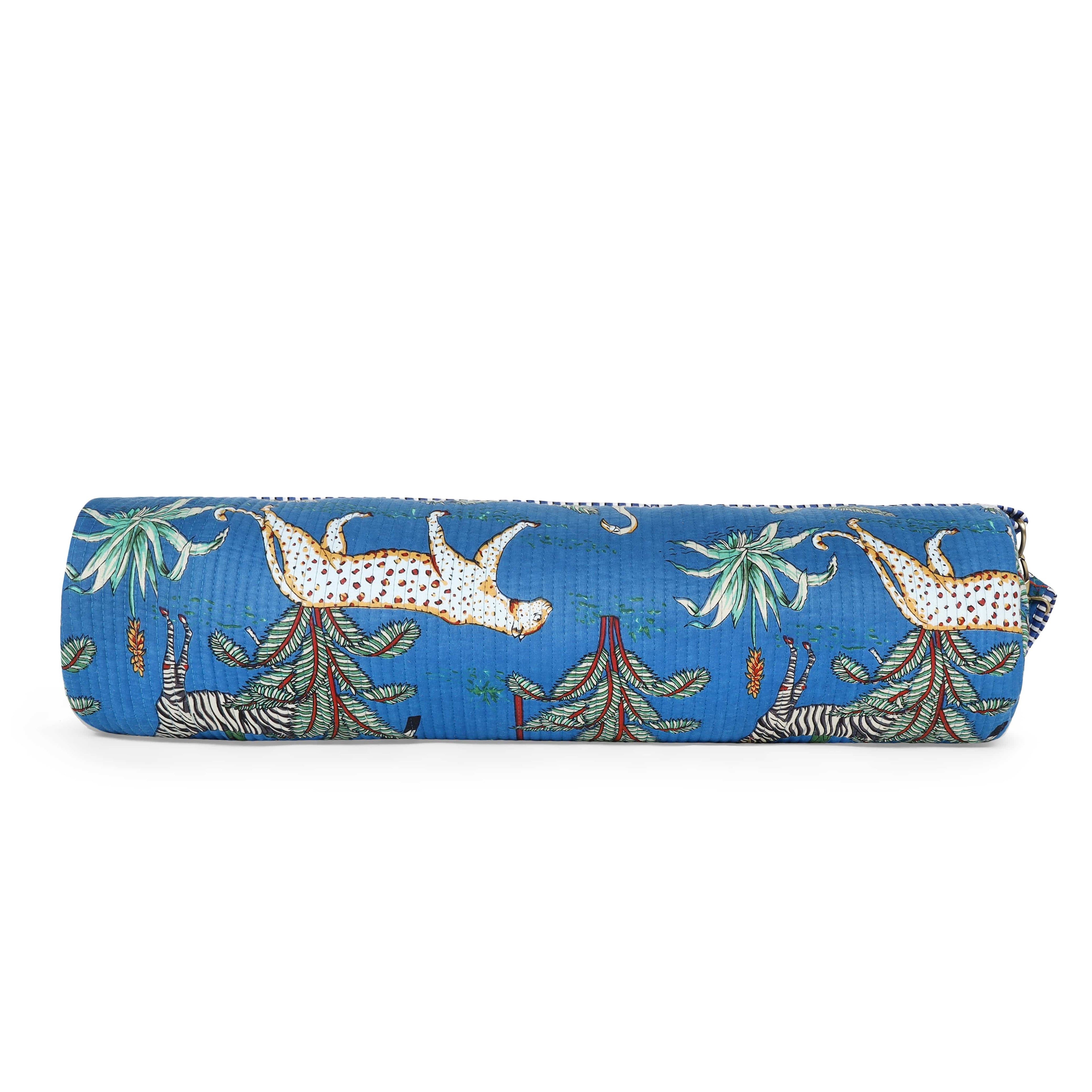 The Jungle Yoga Bag — handmade hand block printed cotton yoga mat bag, ethically made in Rajasthan, India